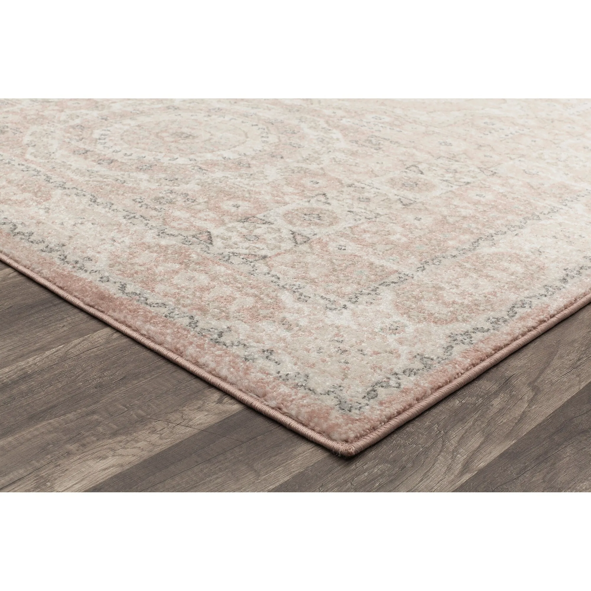 Dogwood Vintage Pink Cream Transitional Rug