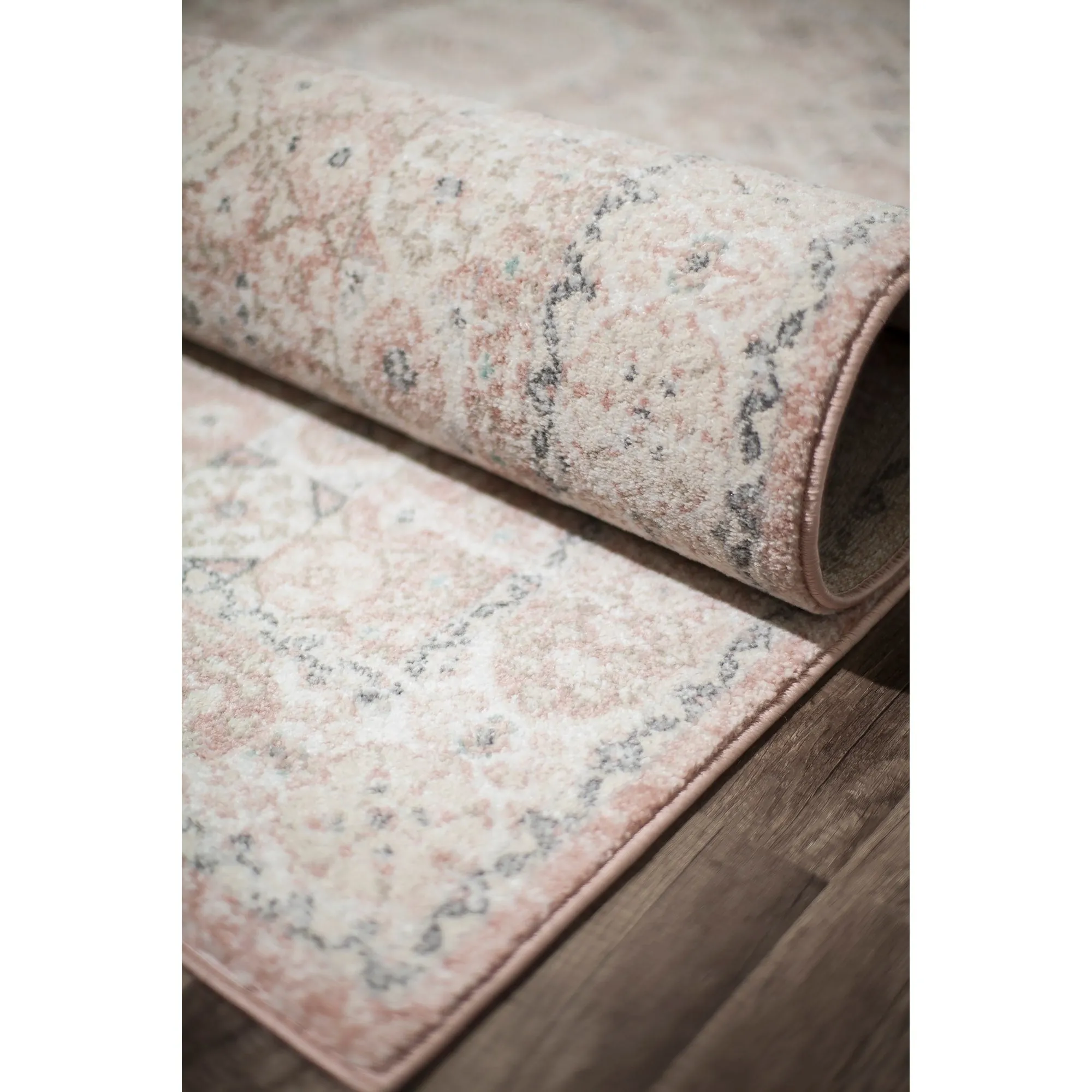 Dogwood Vintage Pink Cream Transitional Rug