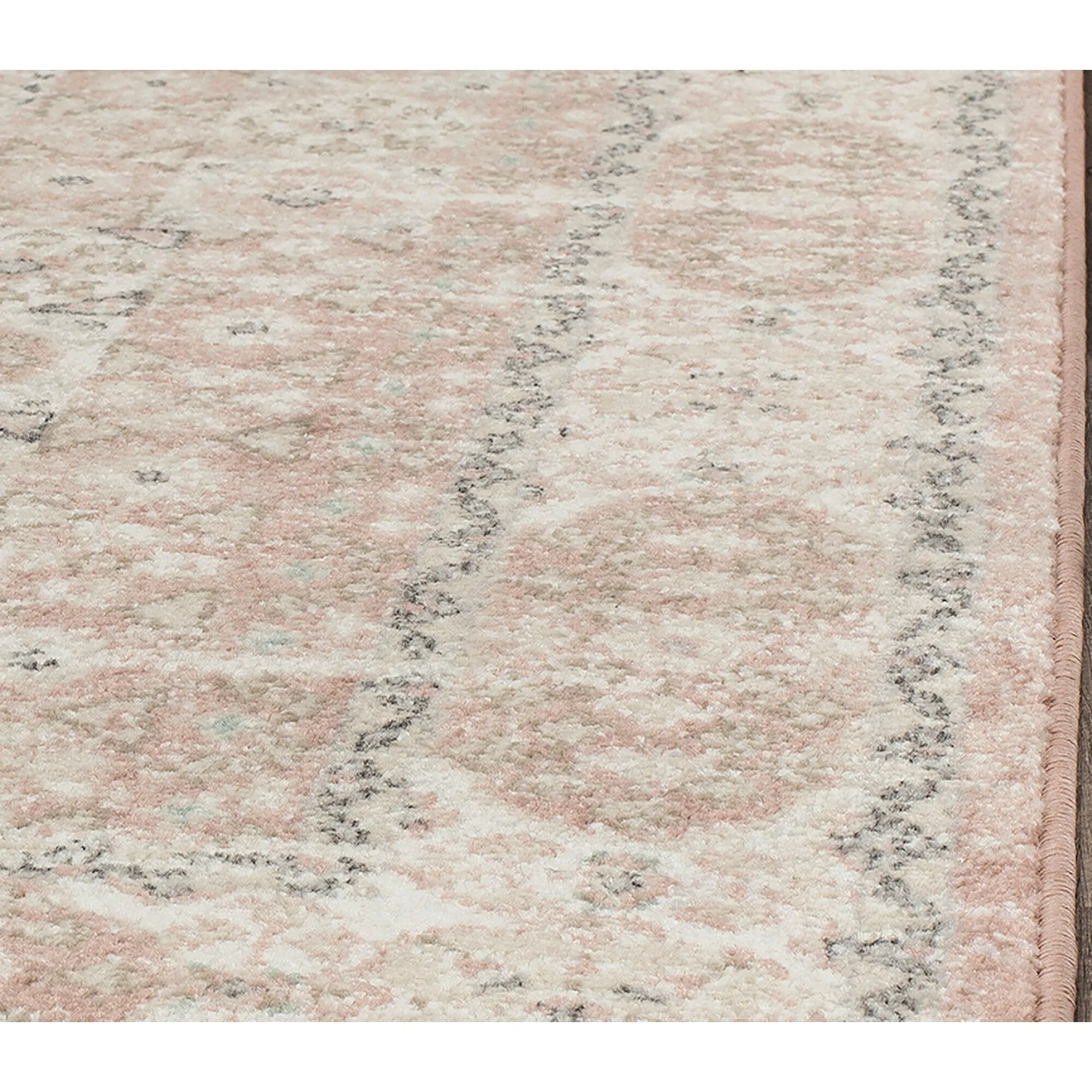 Dogwood Vintage Pink Cream Transitional Rug