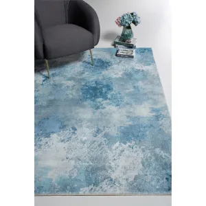 Domani Comfort Ombre Blues Faux Fur Rug