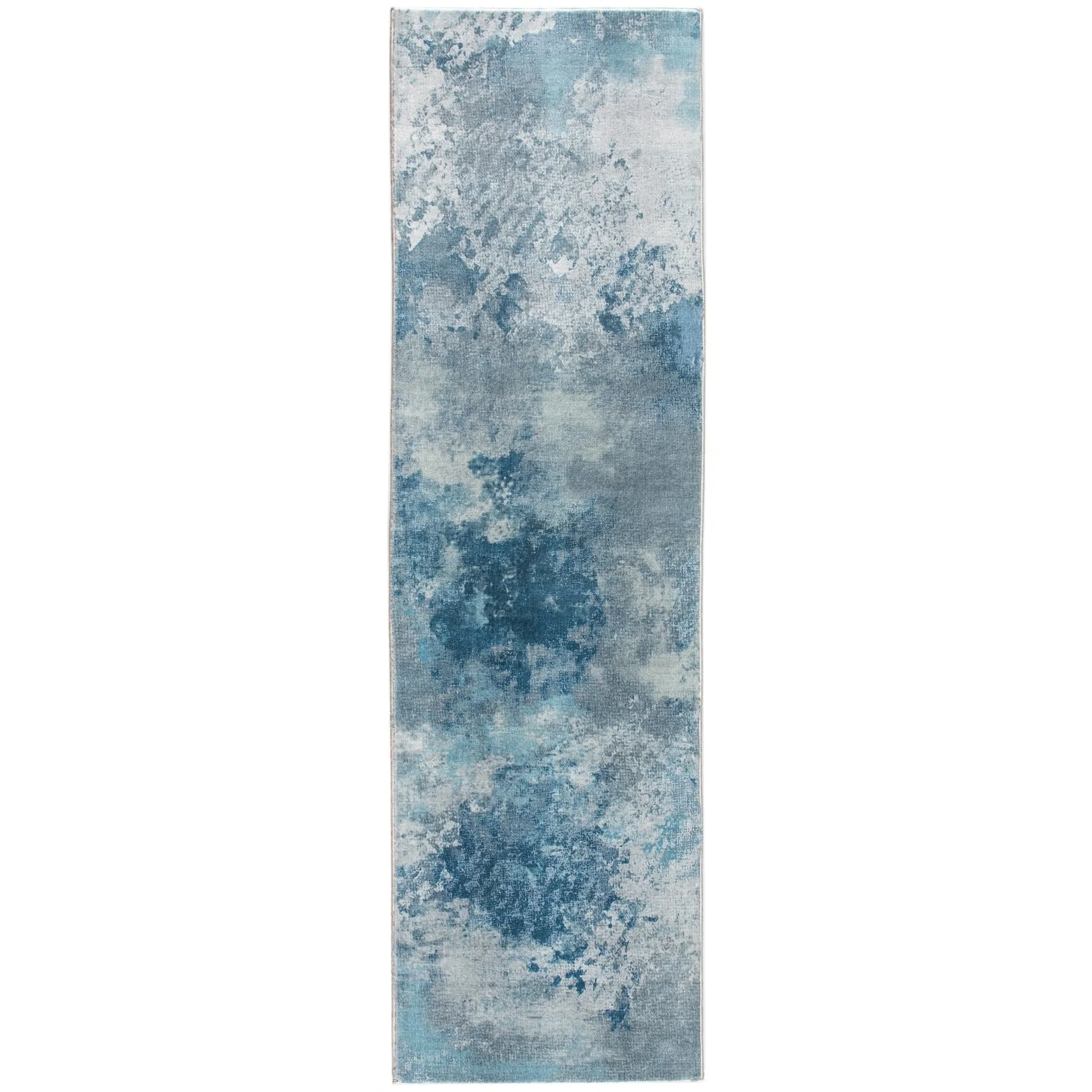 Domani Comfort Ombre Blues Faux Fur Rug