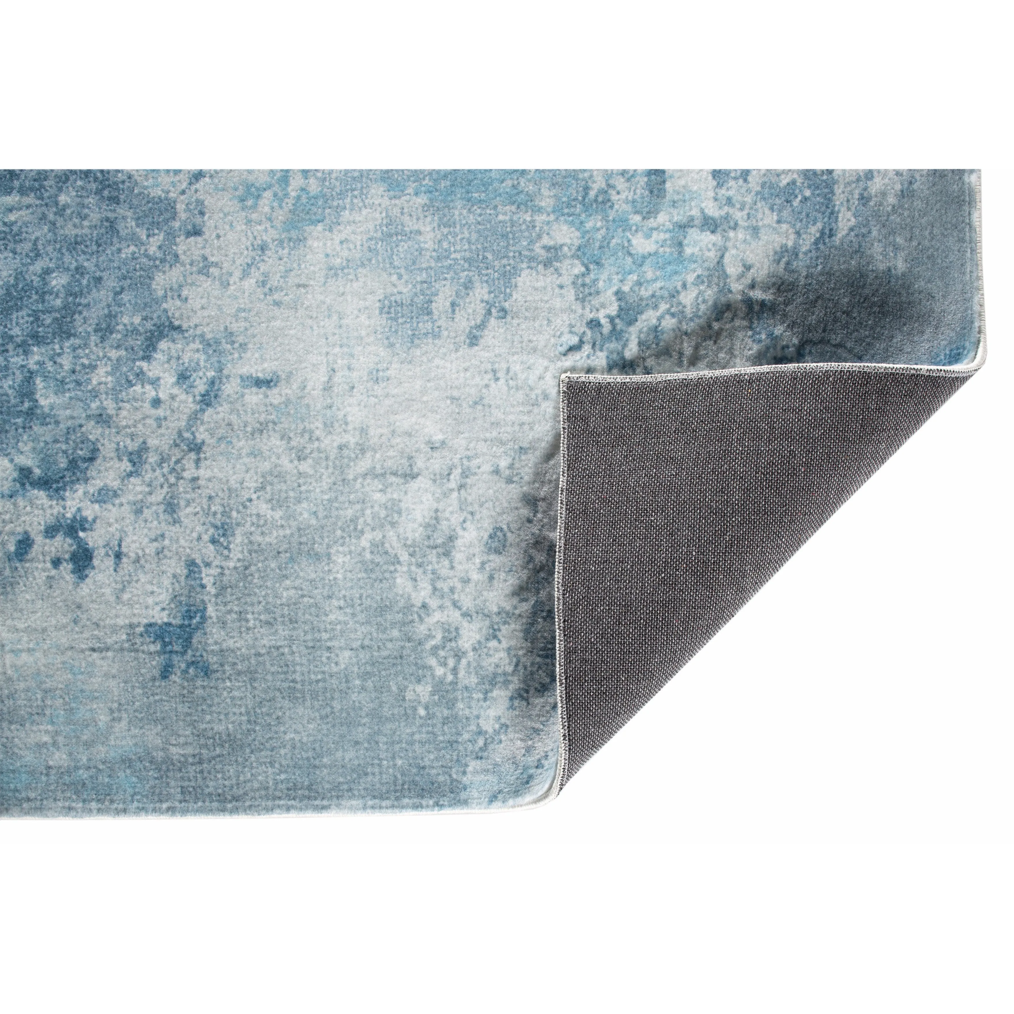 Domani Comfort Ombre Blues Faux Fur Rug