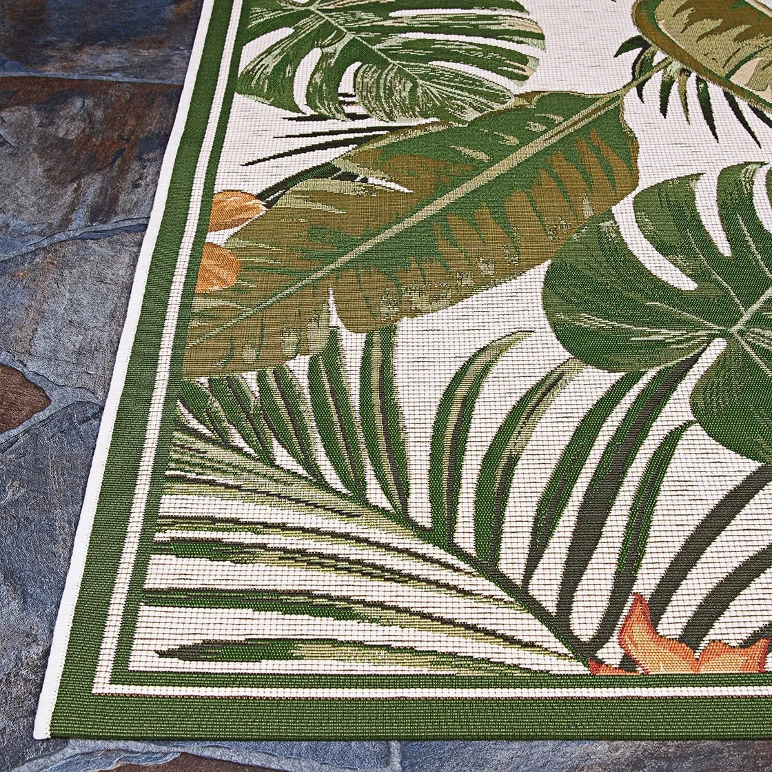 Dream Decor Rugs Gelato Royal Fern Ivory Green Indoor Outdoor Area Rug