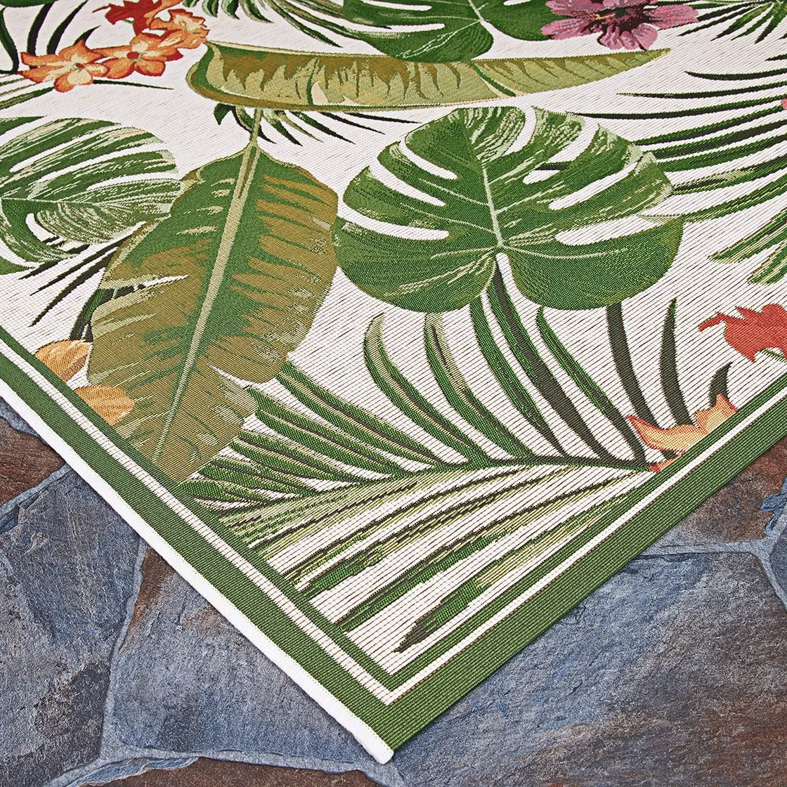 Dream Decor Rugs Gelato Royal Fern Ivory Green Indoor Outdoor Area Rug