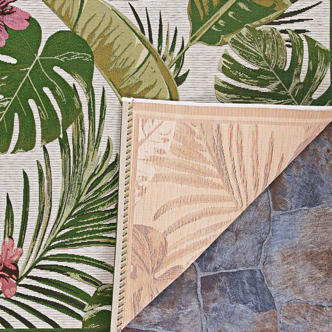 Dream Decor Rugs Gelato Royal Fern Ivory Green Indoor Outdoor Area Rug