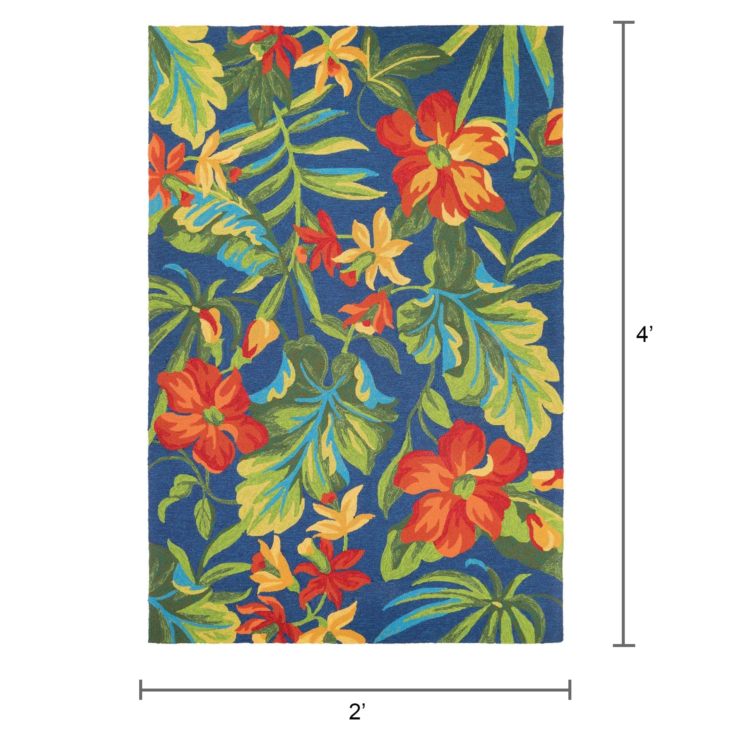 Dream Decor Rugs Miami Spiced Orchid Blue Green Outdoor Area Rug