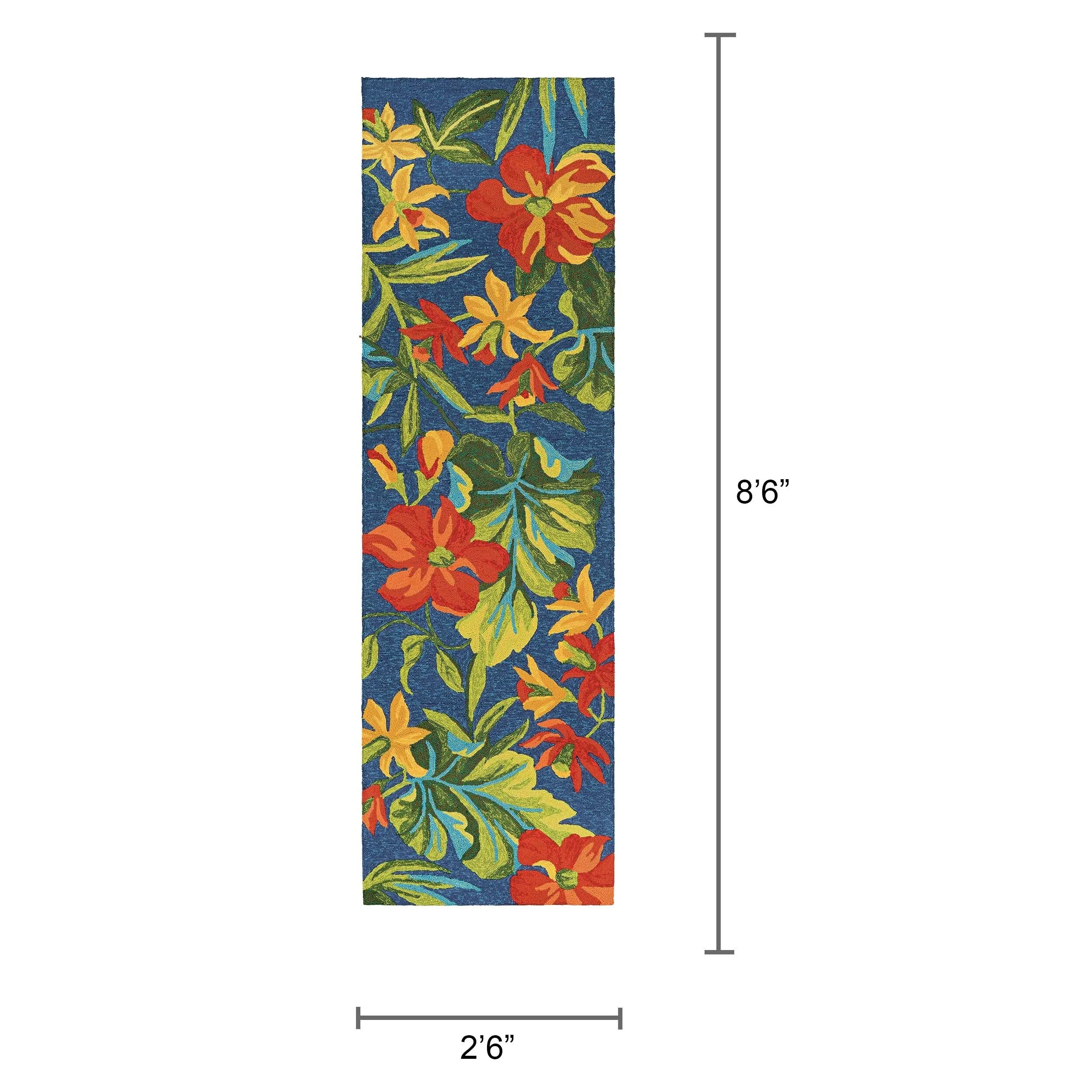 Dream Decor Rugs Miami Spiced Orchid Blue Green Outdoor Area Rug