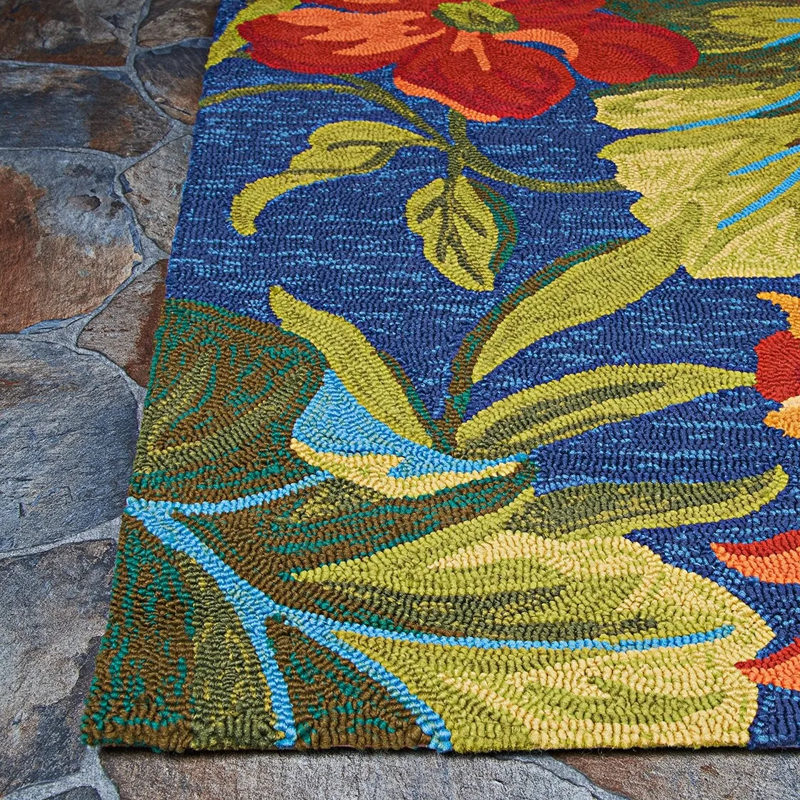 Dream Decor Rugs Miami Spiced Orchid Blue Green Outdoor Area Rug