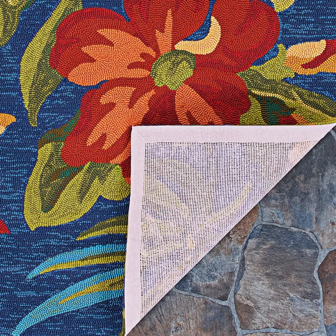 Dream Decor Rugs Miami Spiced Orchid Blue Green Outdoor Area Rug