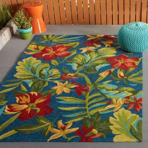 Dream Decor Rugs Miami Spiced Orchid Blue Green Outdoor Area Rug