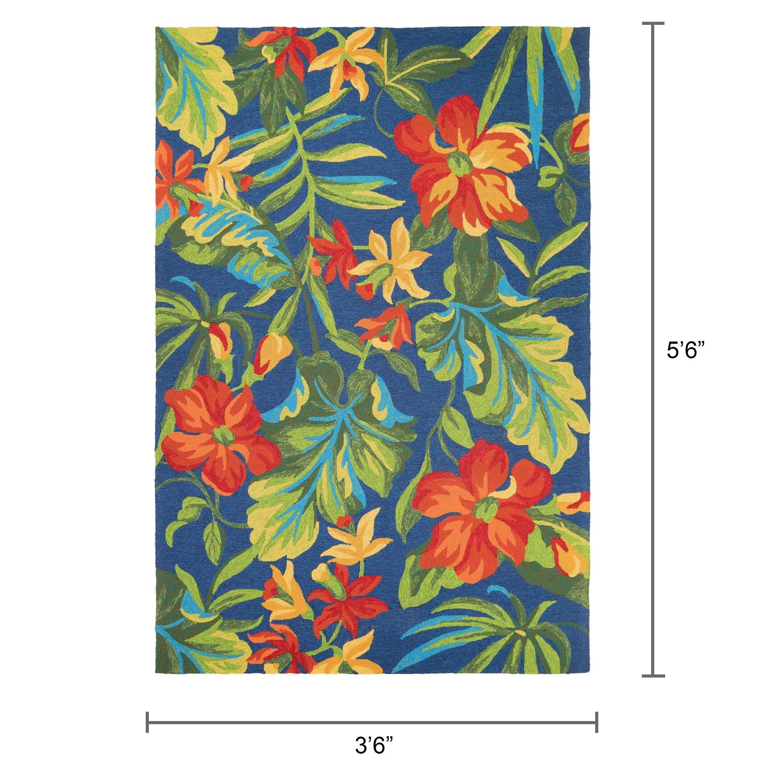 Dream Decor Rugs Miami Spiced Orchid Blue Green Outdoor Area Rug