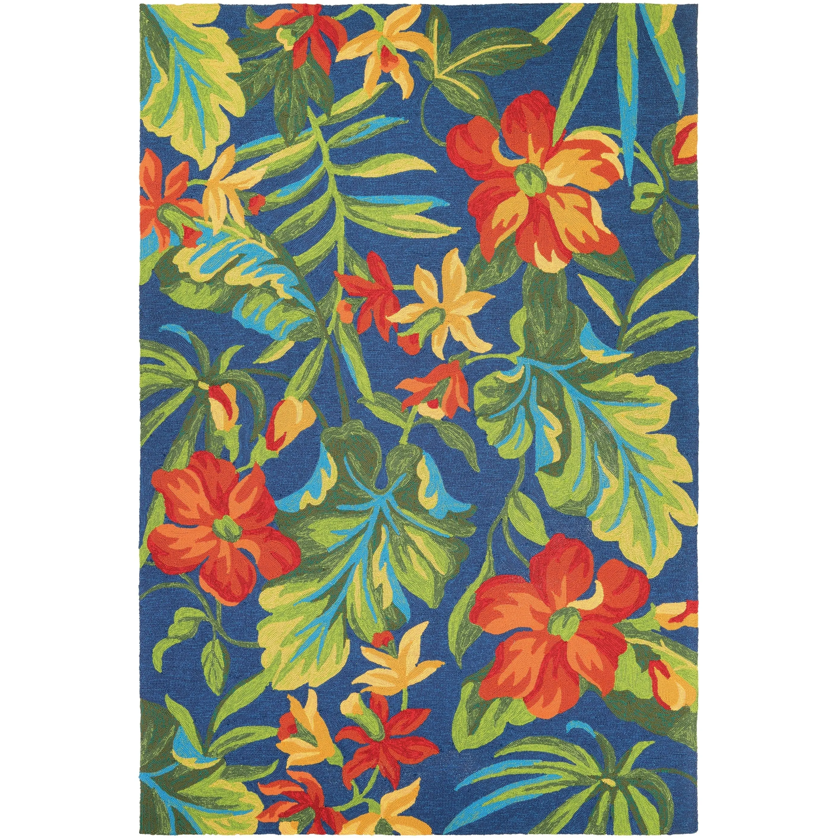 Dream Decor Rugs Miami Spiced Orchid Blue Green Outdoor Area Rug