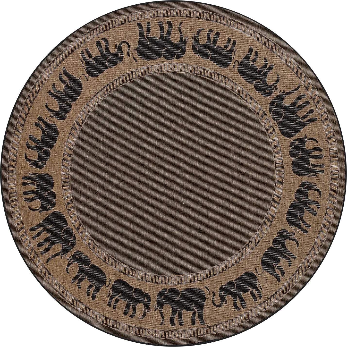 Dream Decor Rugs Pergola Global Cocoa Brown Black Outdoor Area Rug