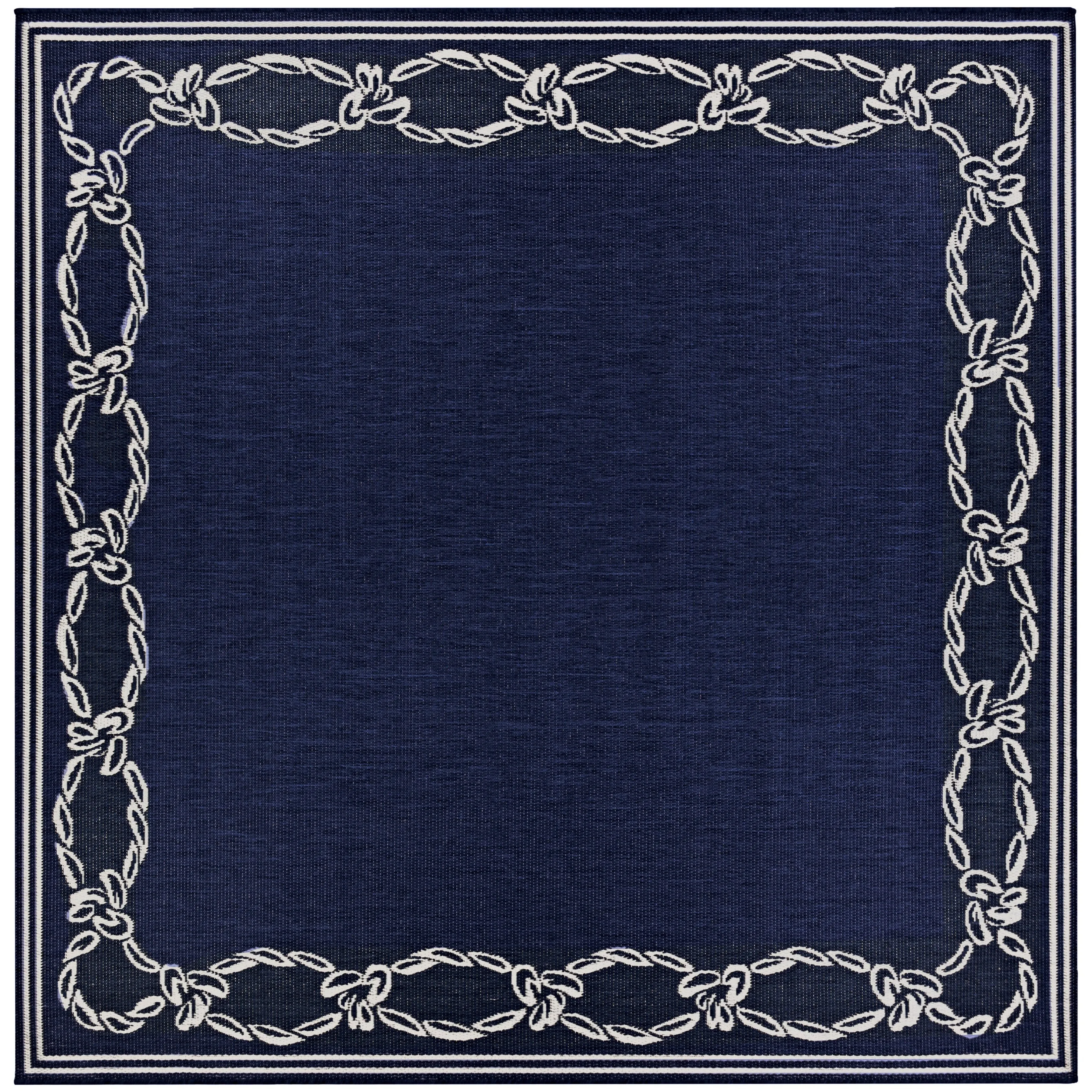 Dream Decor Rugs Pergola Link Blue Ivory Indoor Outdoor Area Rug
