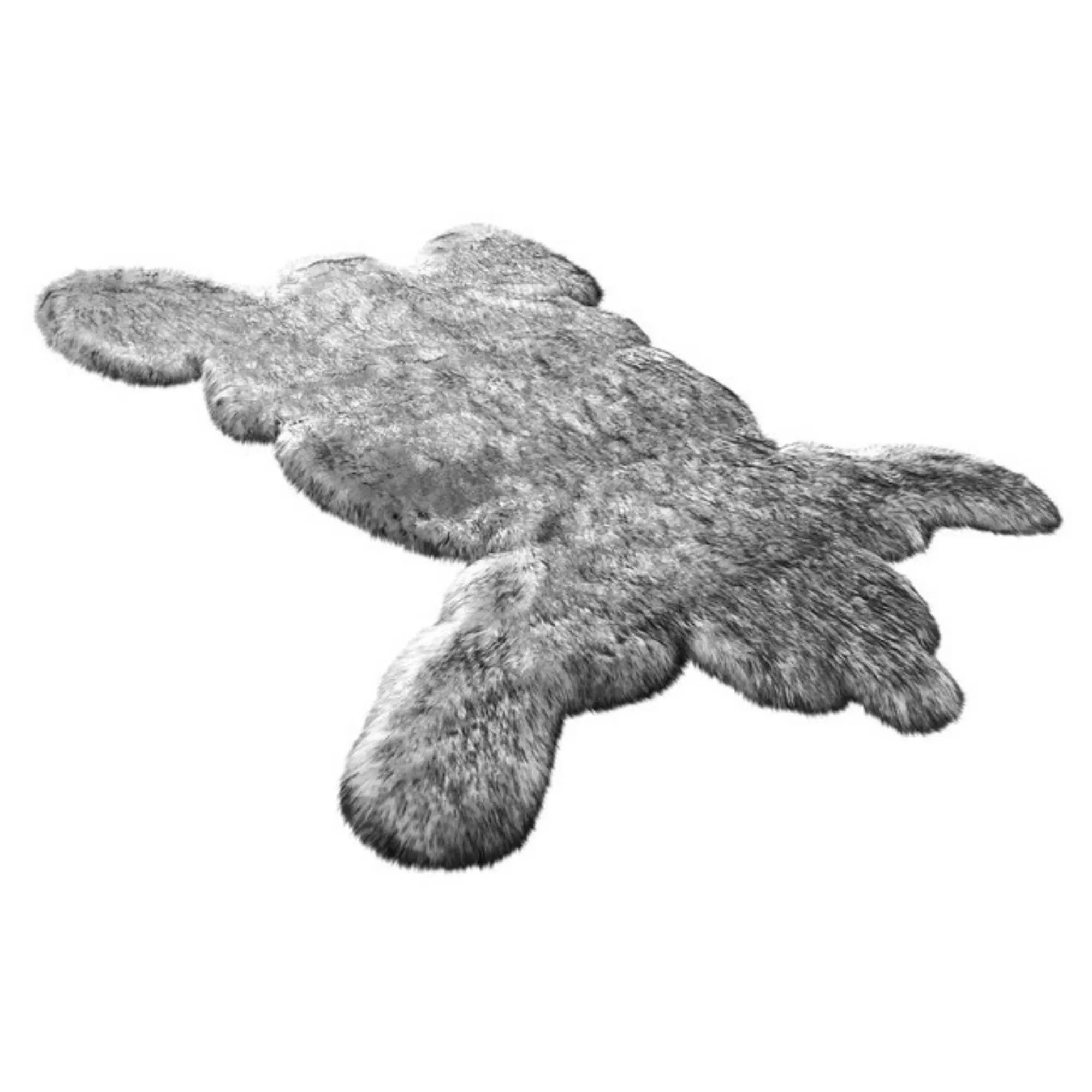 Dynasty Bear Shape Natural Luxury Long Wool Sheepskin Shag Rug