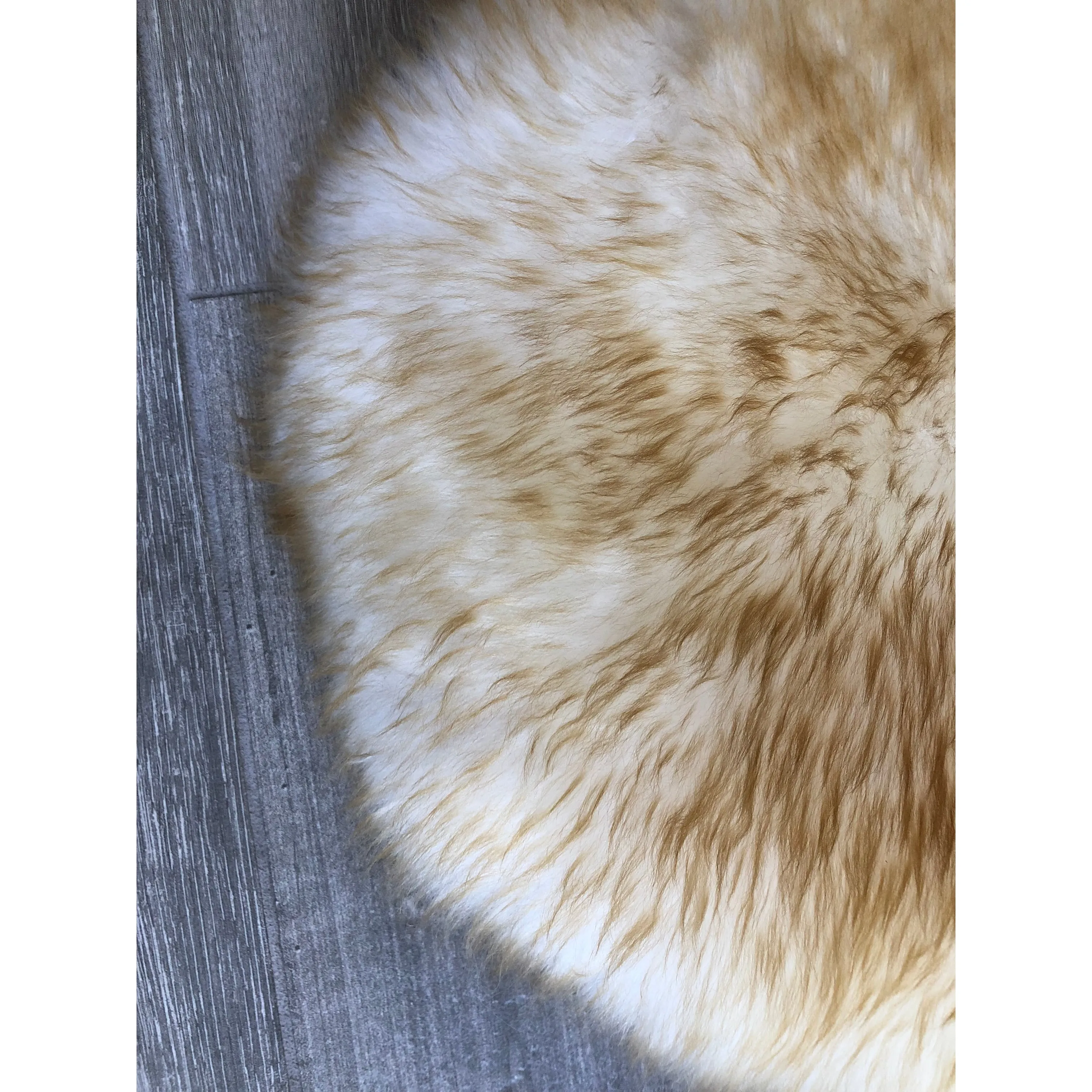 Dynasty Bear Shape Natural Luxury Long Wool Sheepskin Shag Rug