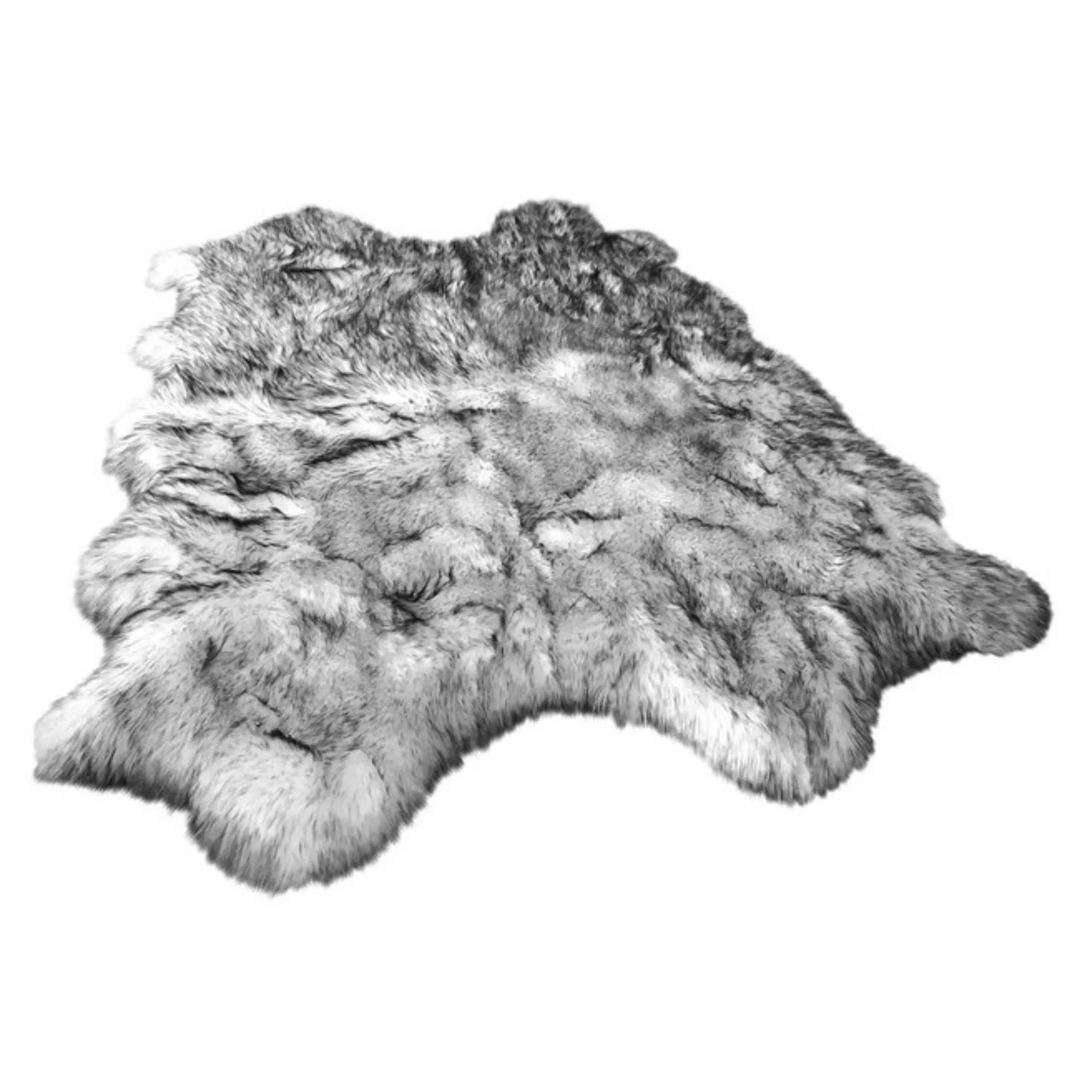Dynasty Natural 4-Pelt Luxury Long Wool Sheepskin Shag Rug - 3'6 x 5'6