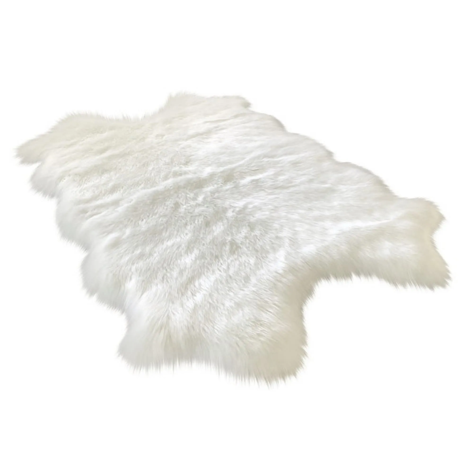 Dynasty Natural 4-Pelt Luxury Long Wool Sheepskin Shag Rug - 3'6 x 5'6
