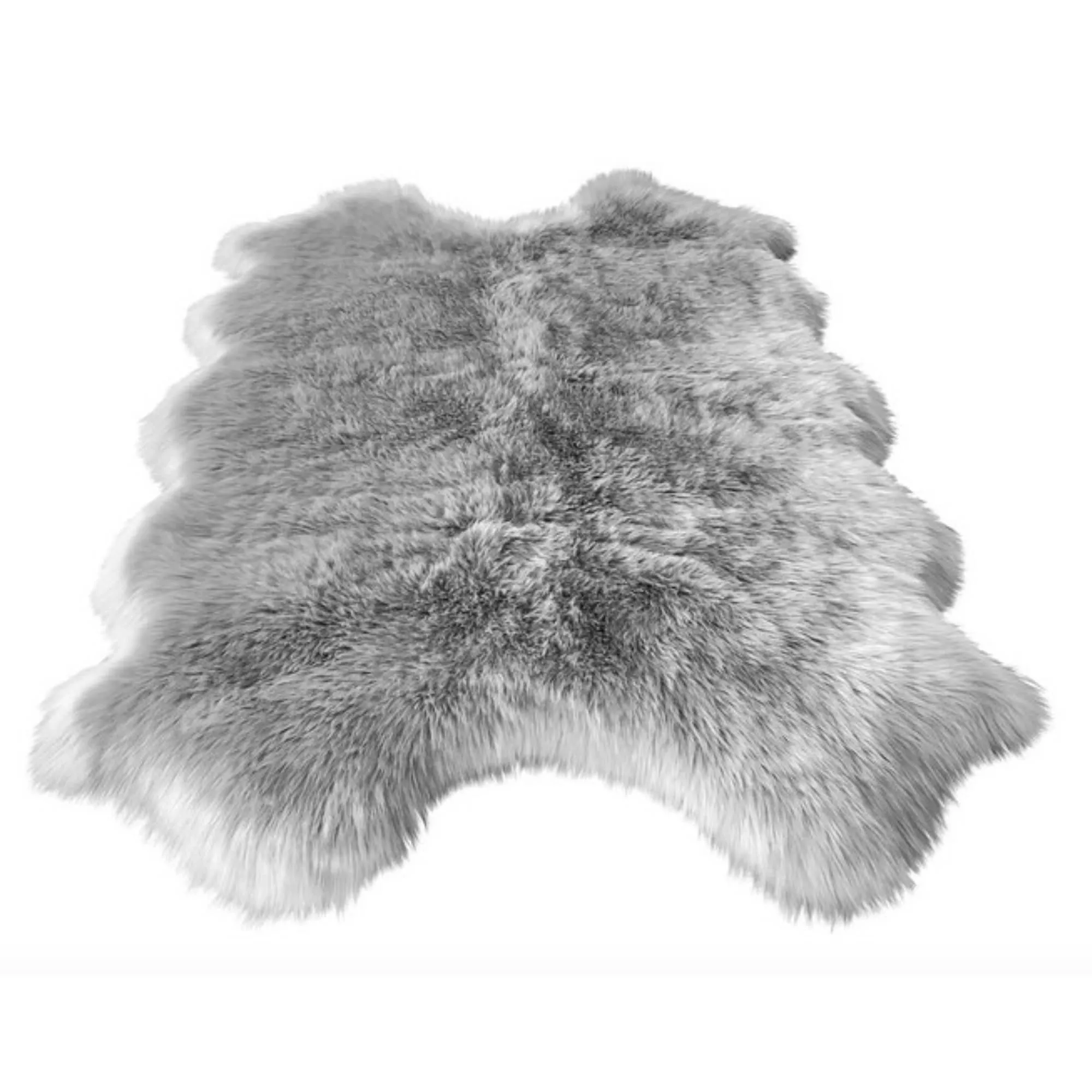 Dynasty Natural 4-Pelt Luxury Long Wool Sheepskin Shag Rug - 3'6 x 5'6