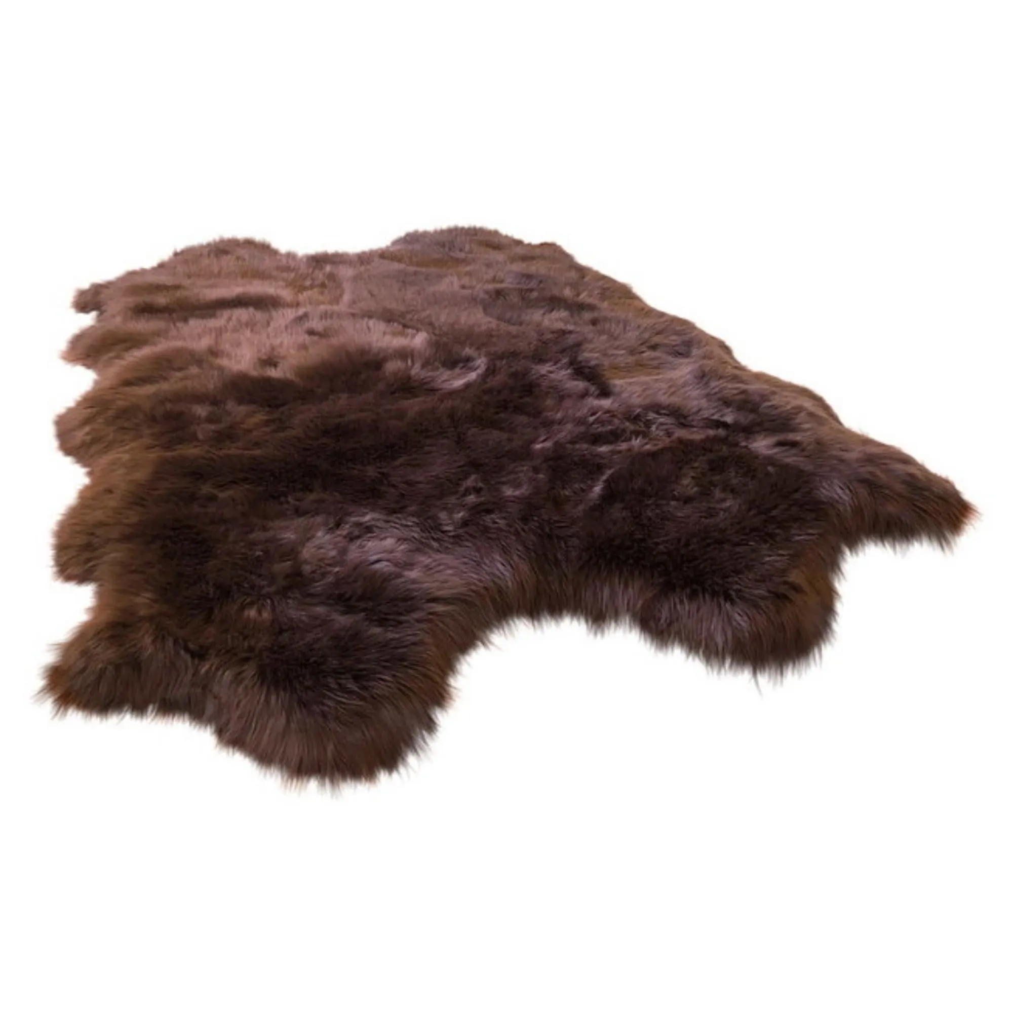 Dynasty Natural 4-Pelt Luxury Long Wool Sheepskin Shag Rug - 3'6 x 5'6