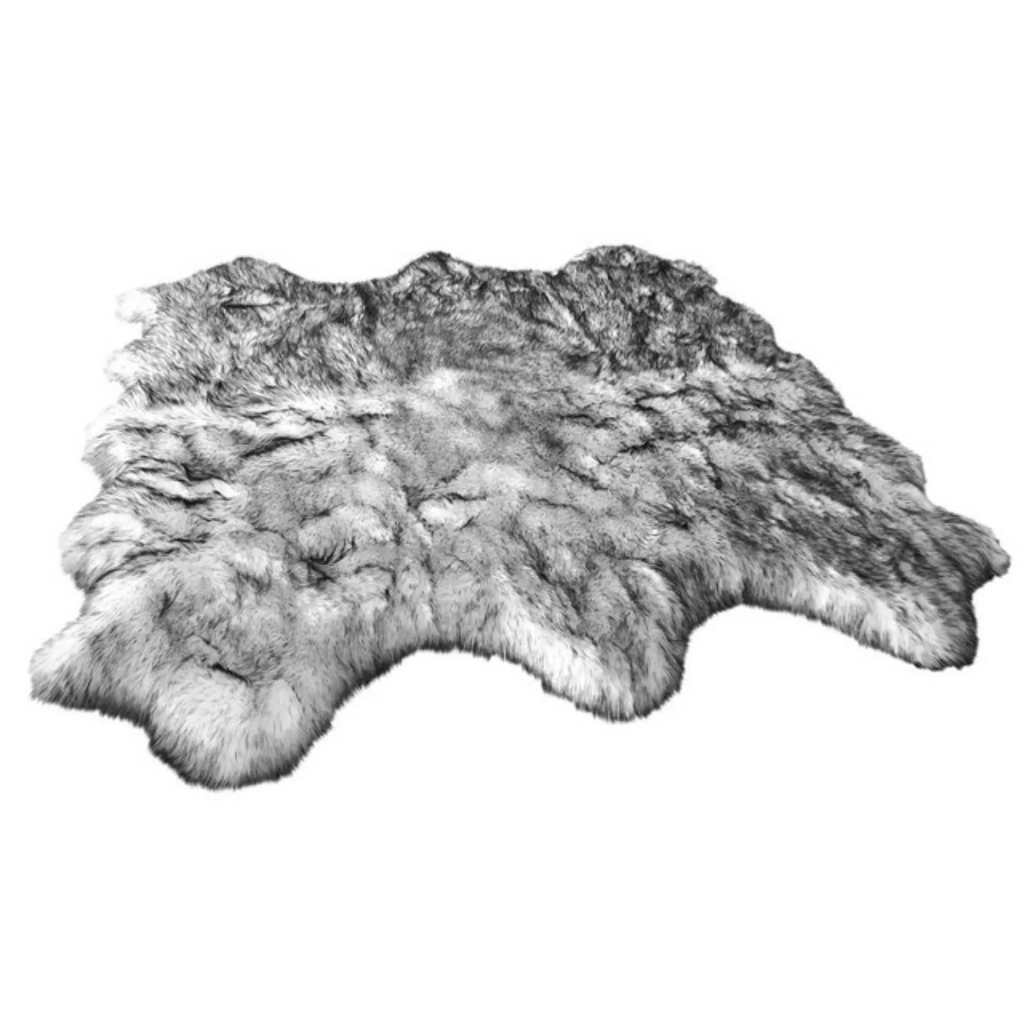 Dynasty Natural 6-Pelt Luxury Long Wool Sheepskin Shag Rug