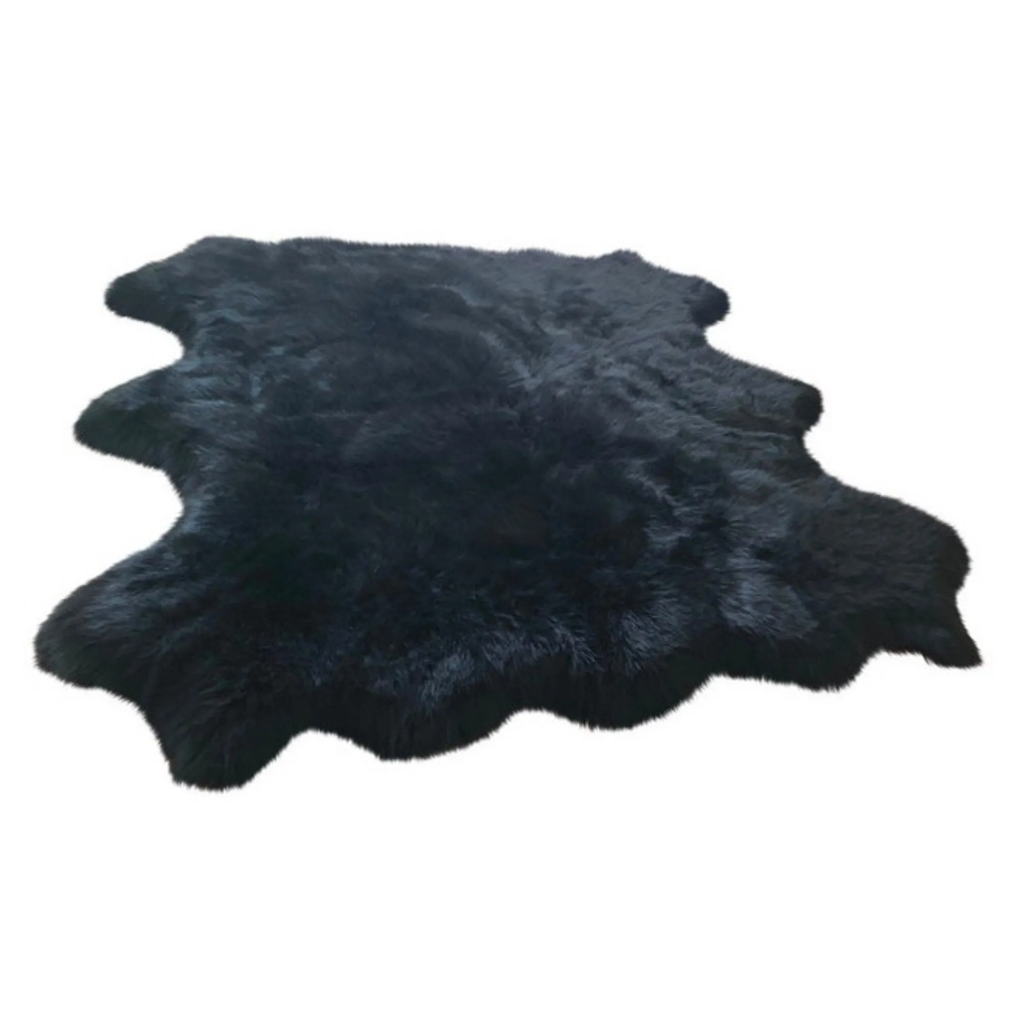 Dynasty Natural 6-Pelt Luxury Long Wool Sheepskin Shag Rug
