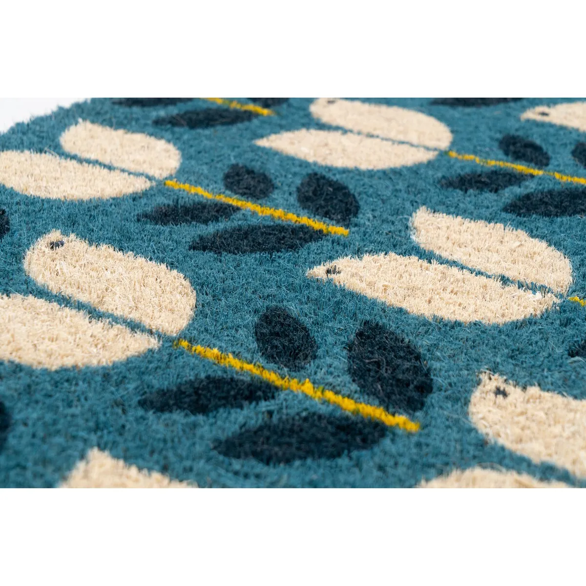 Entryways Birds in Bloom Handwoven Coconut Fiber Doormat
