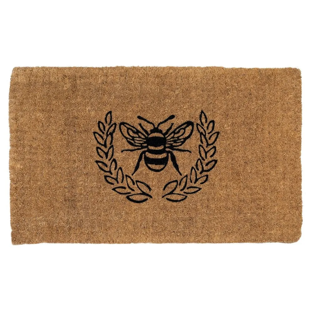 Entryways Queen Bee Extra - Thick Handwoven Coconut Fiber Doormat