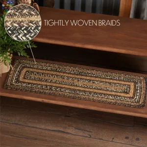 Espresso Jute Stair Tread or Table Runner Rect Latex 8.5x27 - 8.5x32