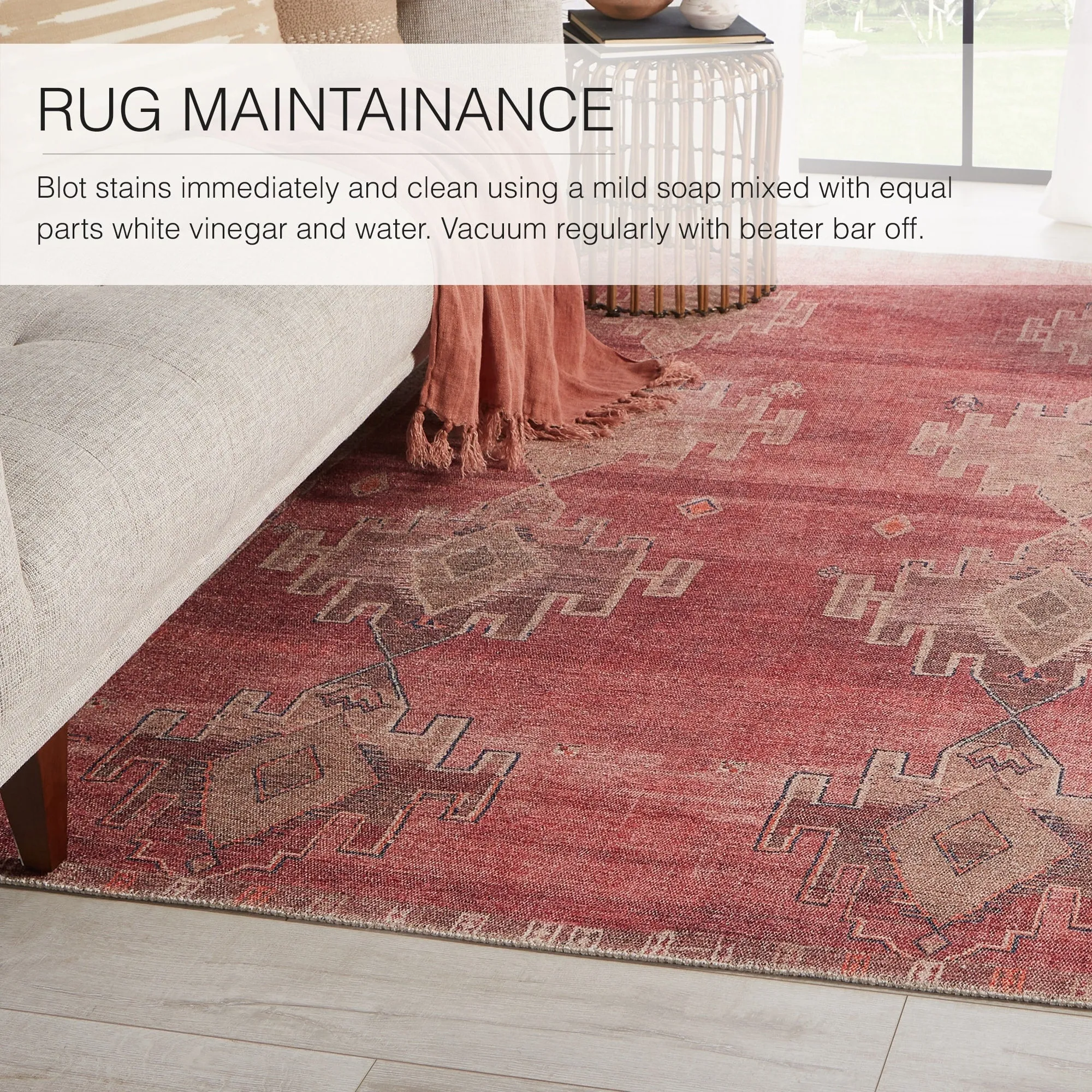 Evadne Machine Washable Medallion Pink/ Blue Area Rug