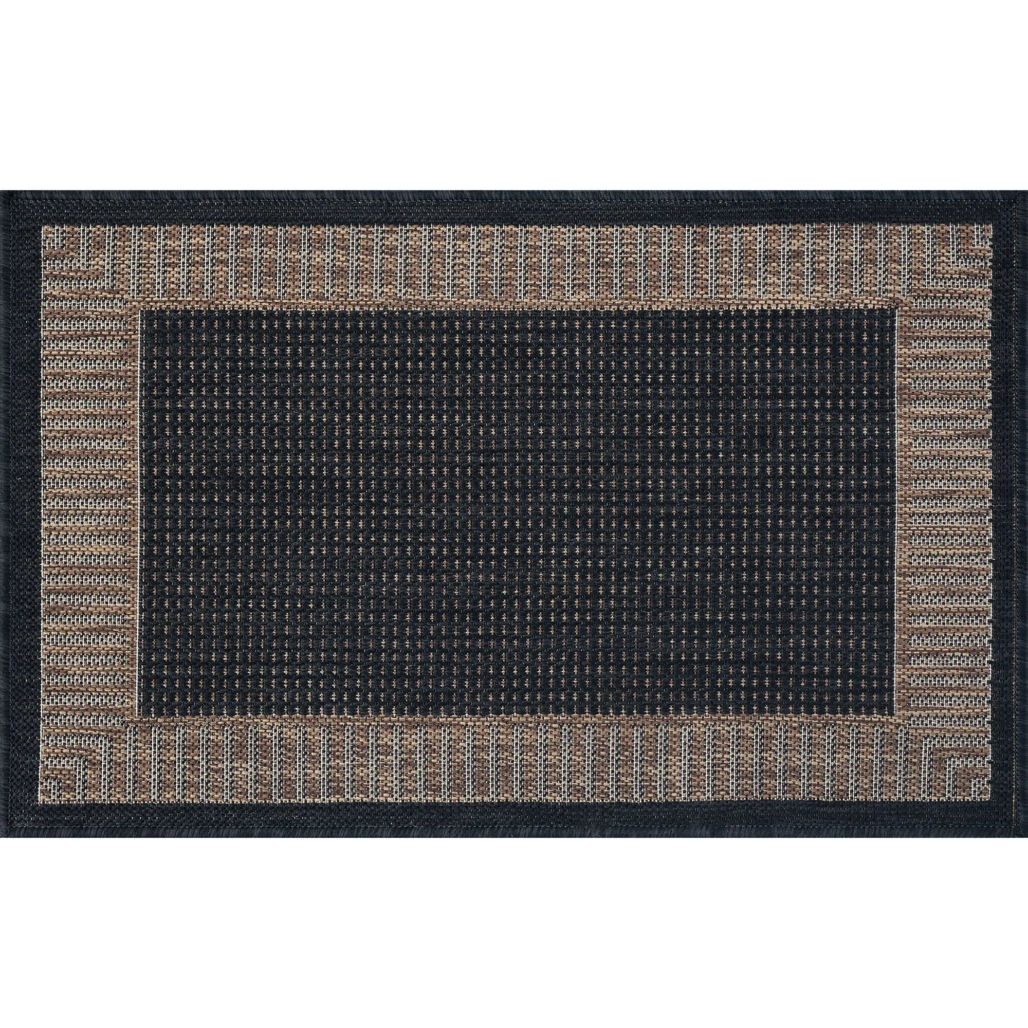 Exo Coastal Striped Border Indoor/ Outdoor Area Rug