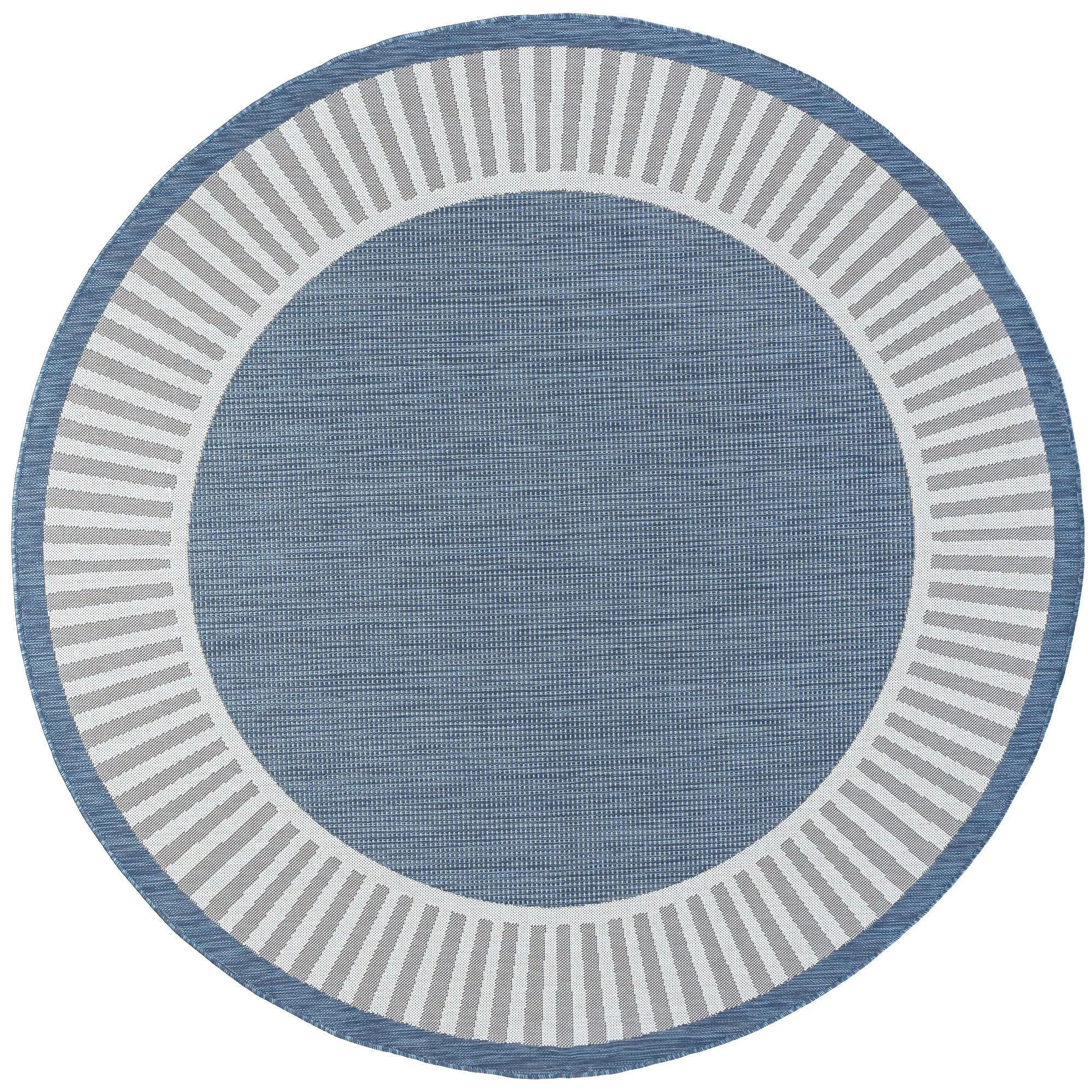 Exo Coastal Striped Border Indoor/ Outdoor Area Rug
