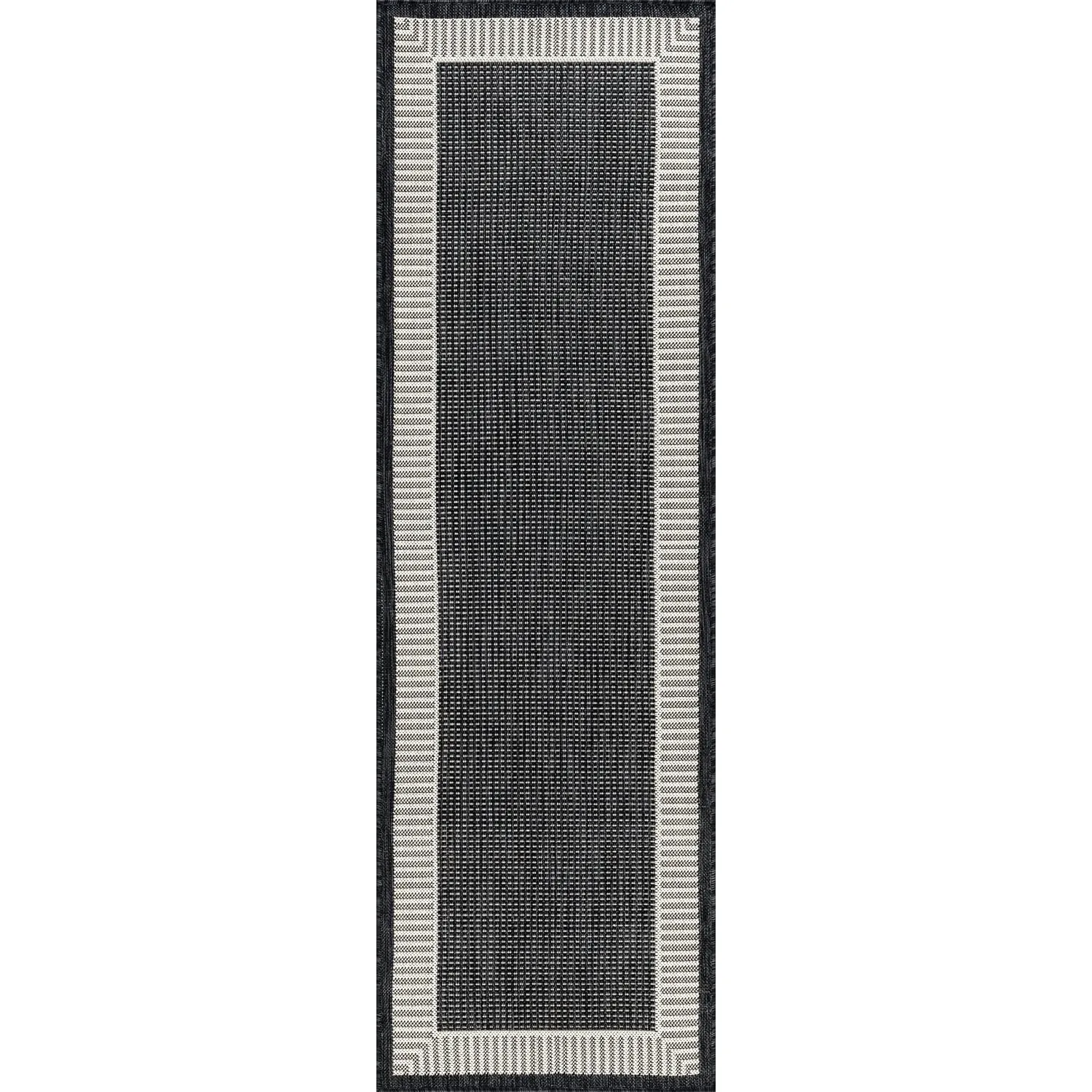 Exo Coastal Striped Border Indoor/ Outdoor Area Rug