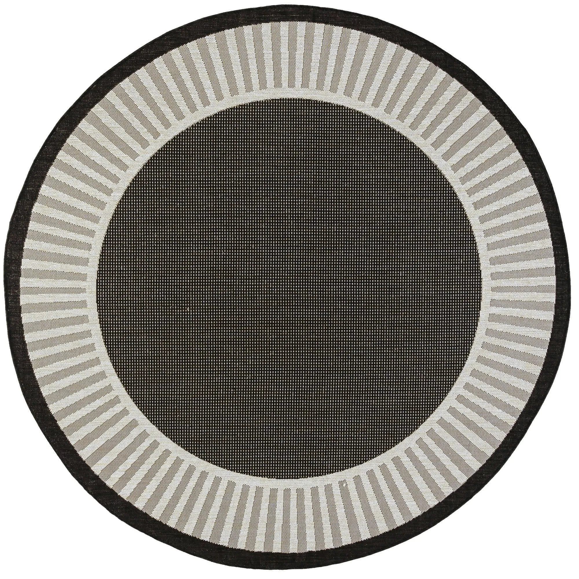 Exo Coastal Striped Border Indoor/ Outdoor Area Rug