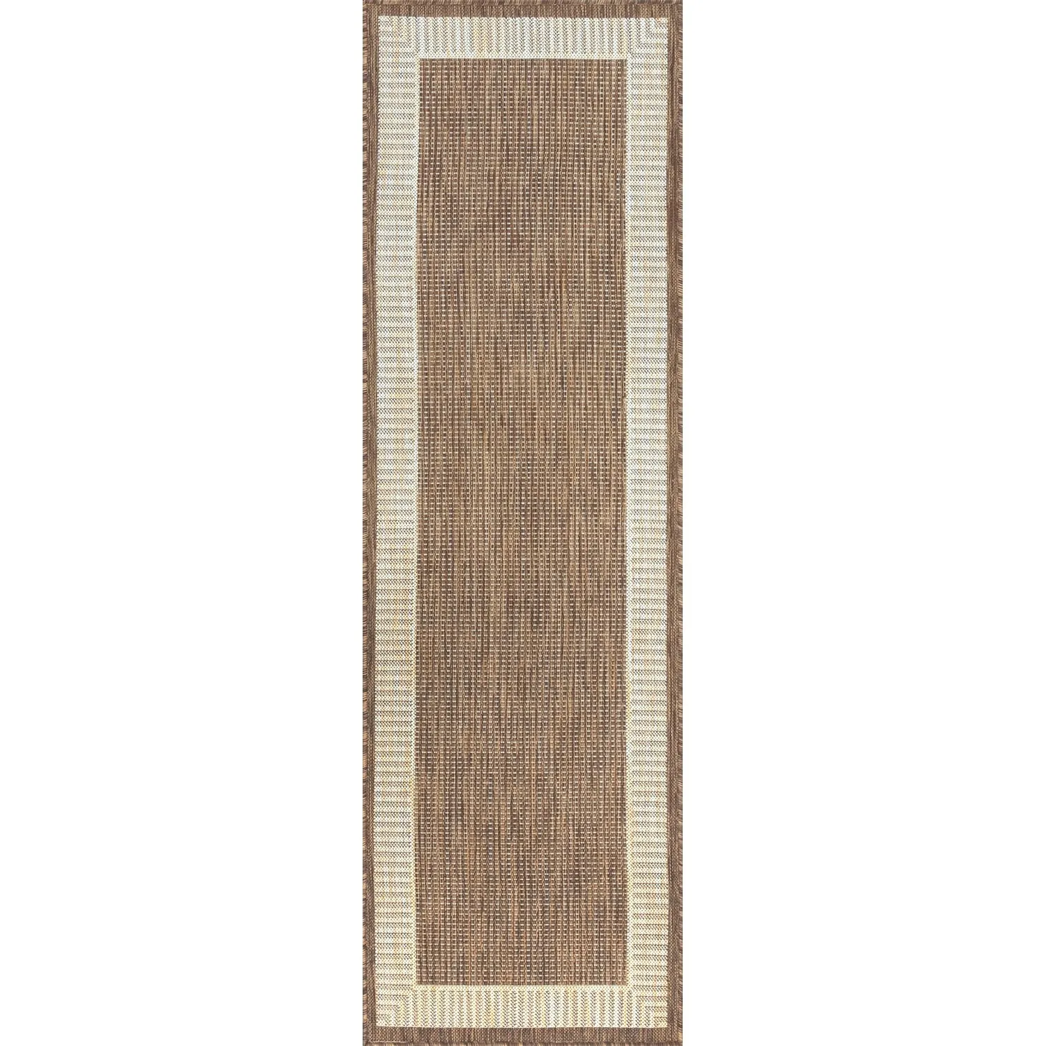 Exo Coastal Striped Border Indoor/ Outdoor Area Rug
