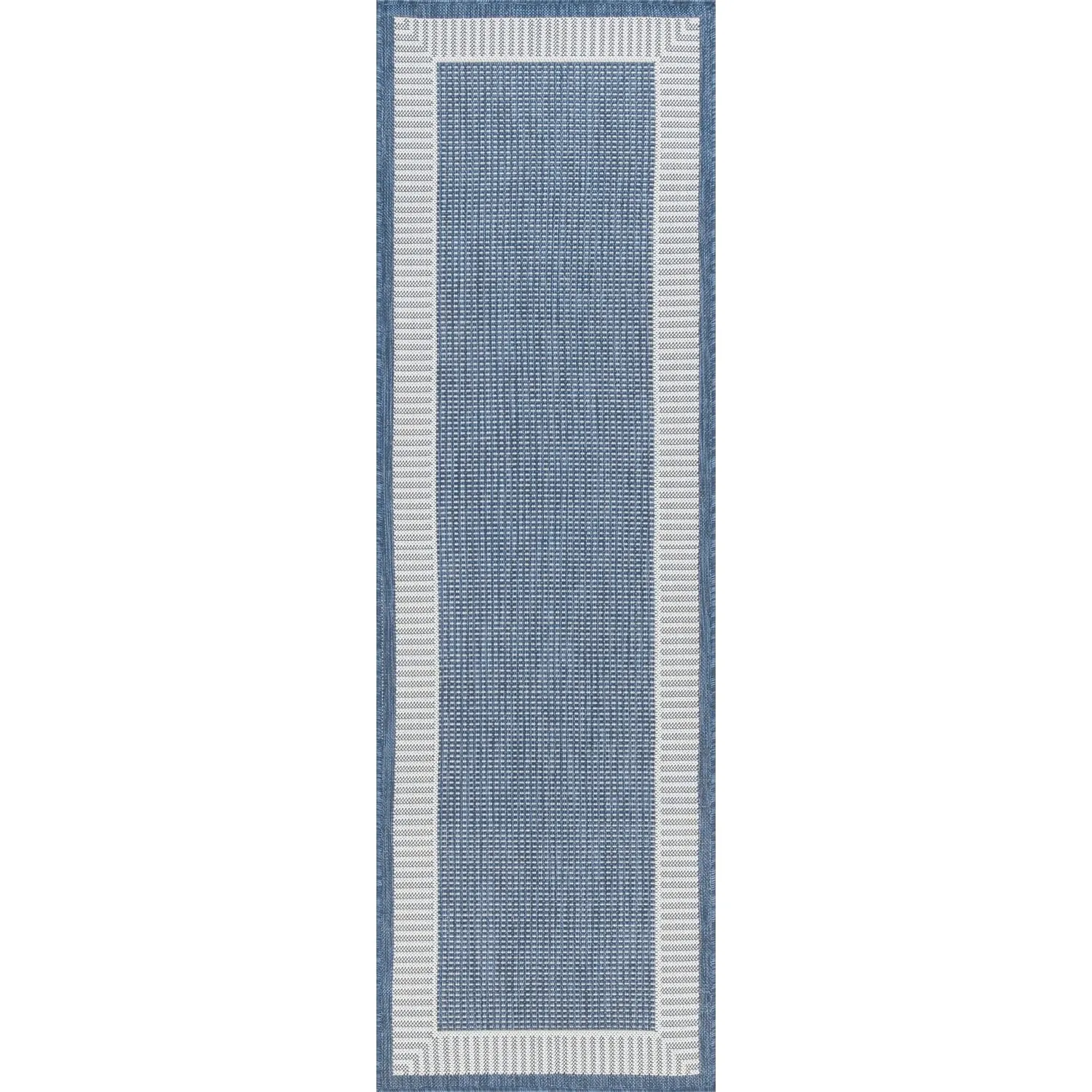 Exo Coastal Striped Border Indoor/ Outdoor Area Rug