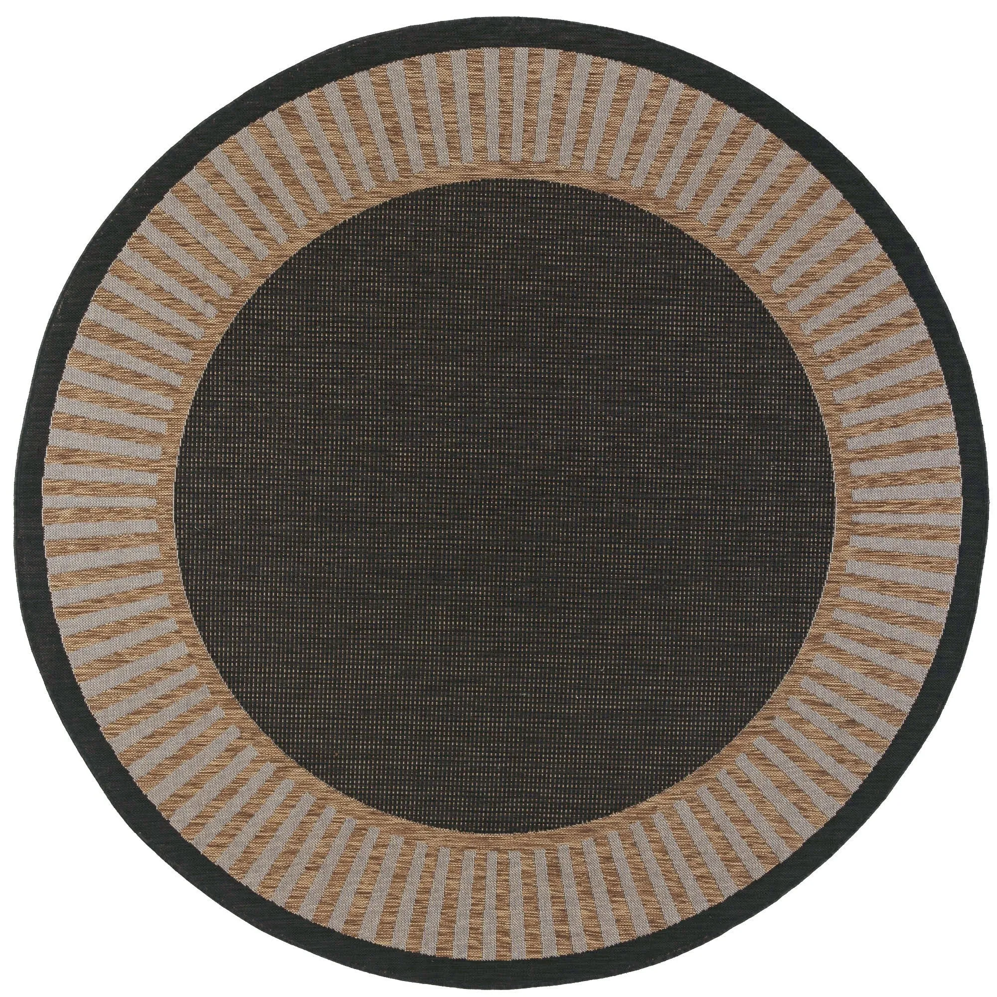 Exo Coastal Striped Border Indoor/ Outdoor Area Rug