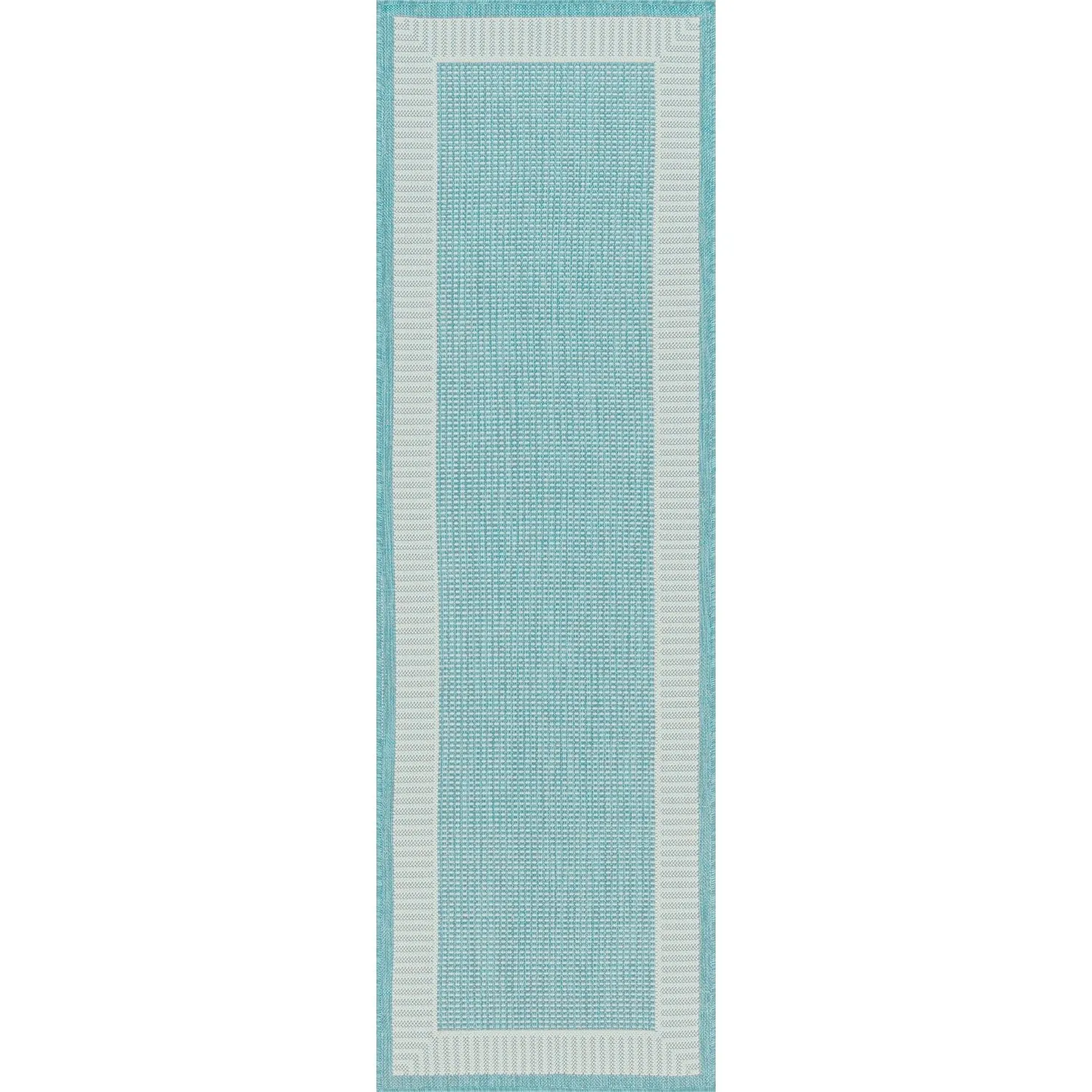 Exo Coastal Striped Border Indoor/ Outdoor Area Rug