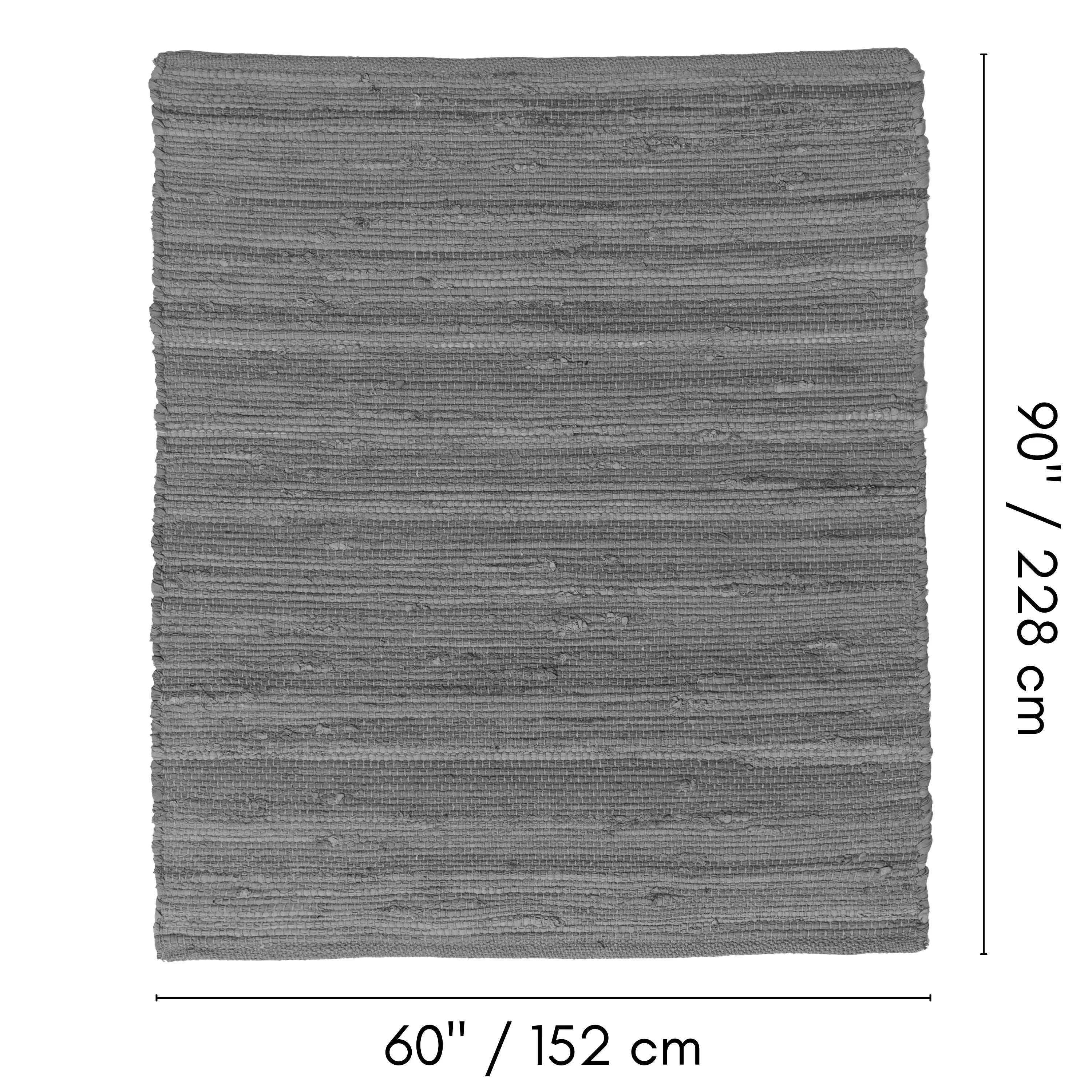 Fabstyles Solid Cotton Handmade Area Rag Rug Living Room. Hallway