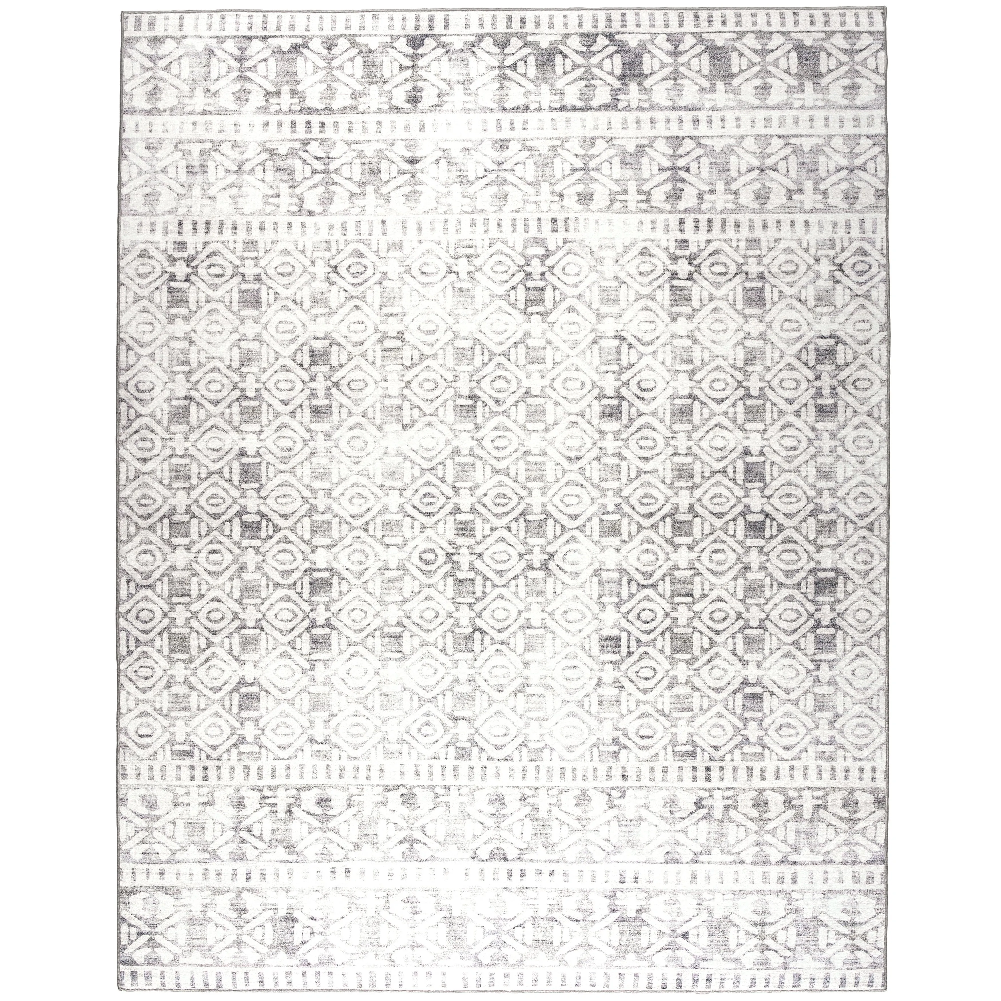 FH Home Machine Washable Area Rug - Stain Resistant Non-Shed Eco-Friendly