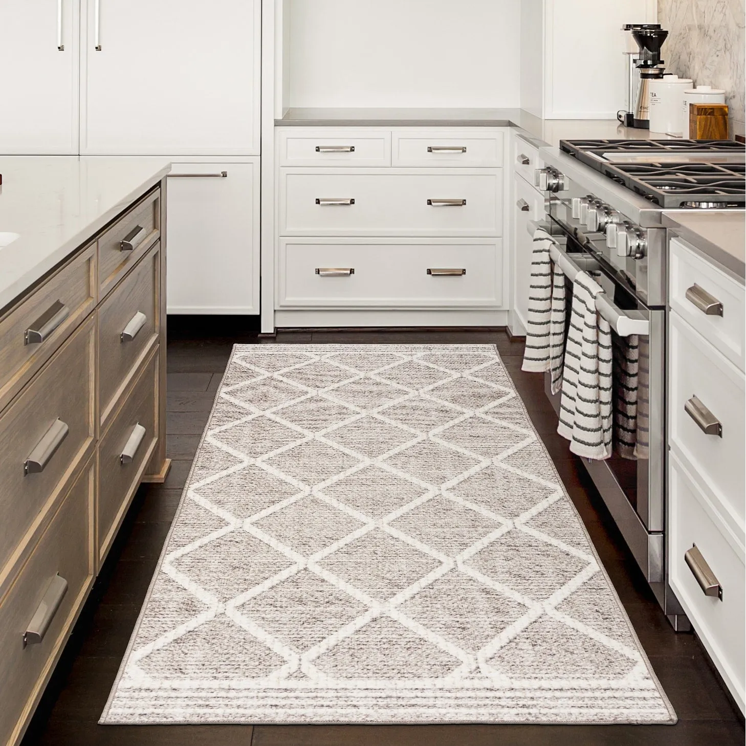 FH Home Machine Washable Area Rug - Stain Resistant Non-Shed Eco-Friendly