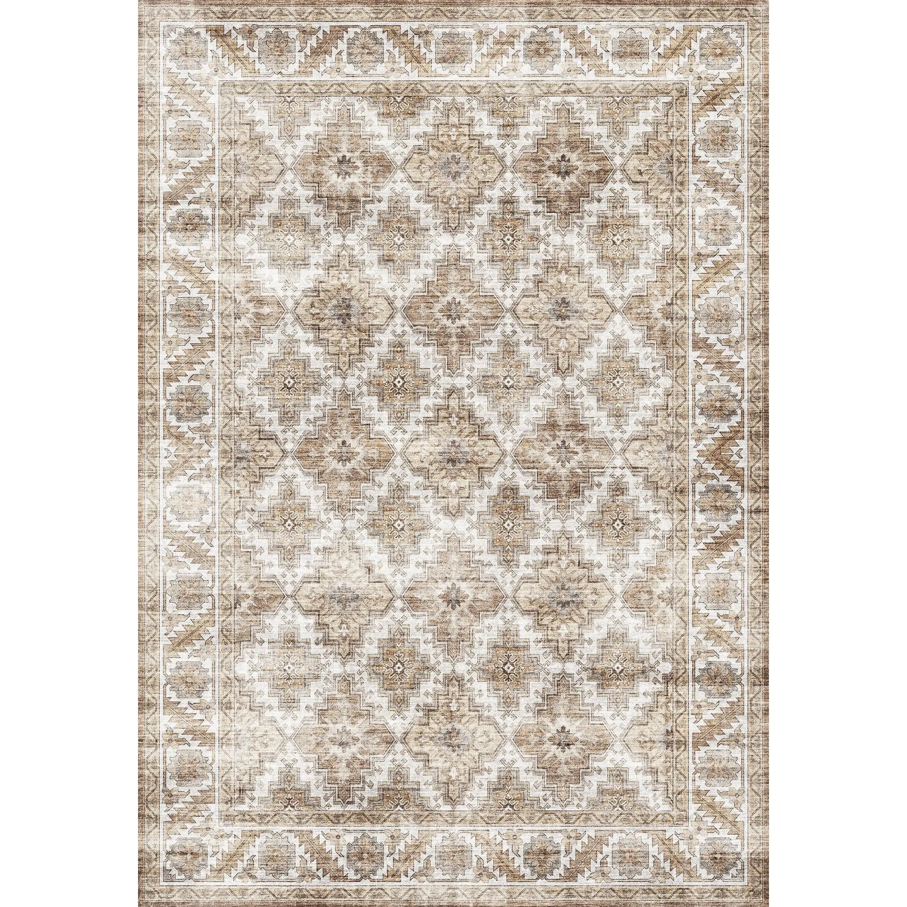 FH Home Machine Washable Area Rug - Stain Resistant Non-Shed Eco-Friendly