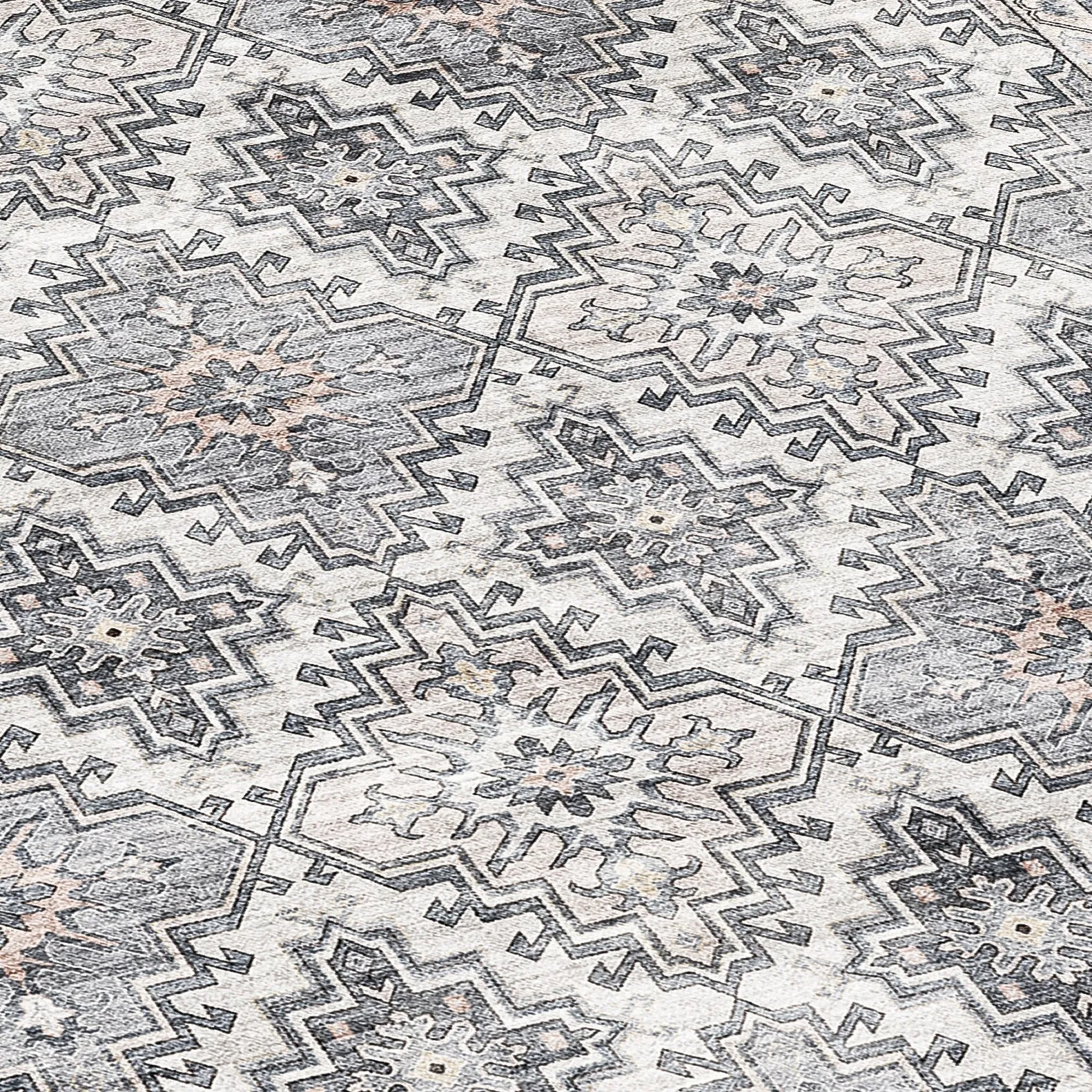 FH Home Machine Washable Area Rug - Stain Resistant Non-Shed Eco-Friendly