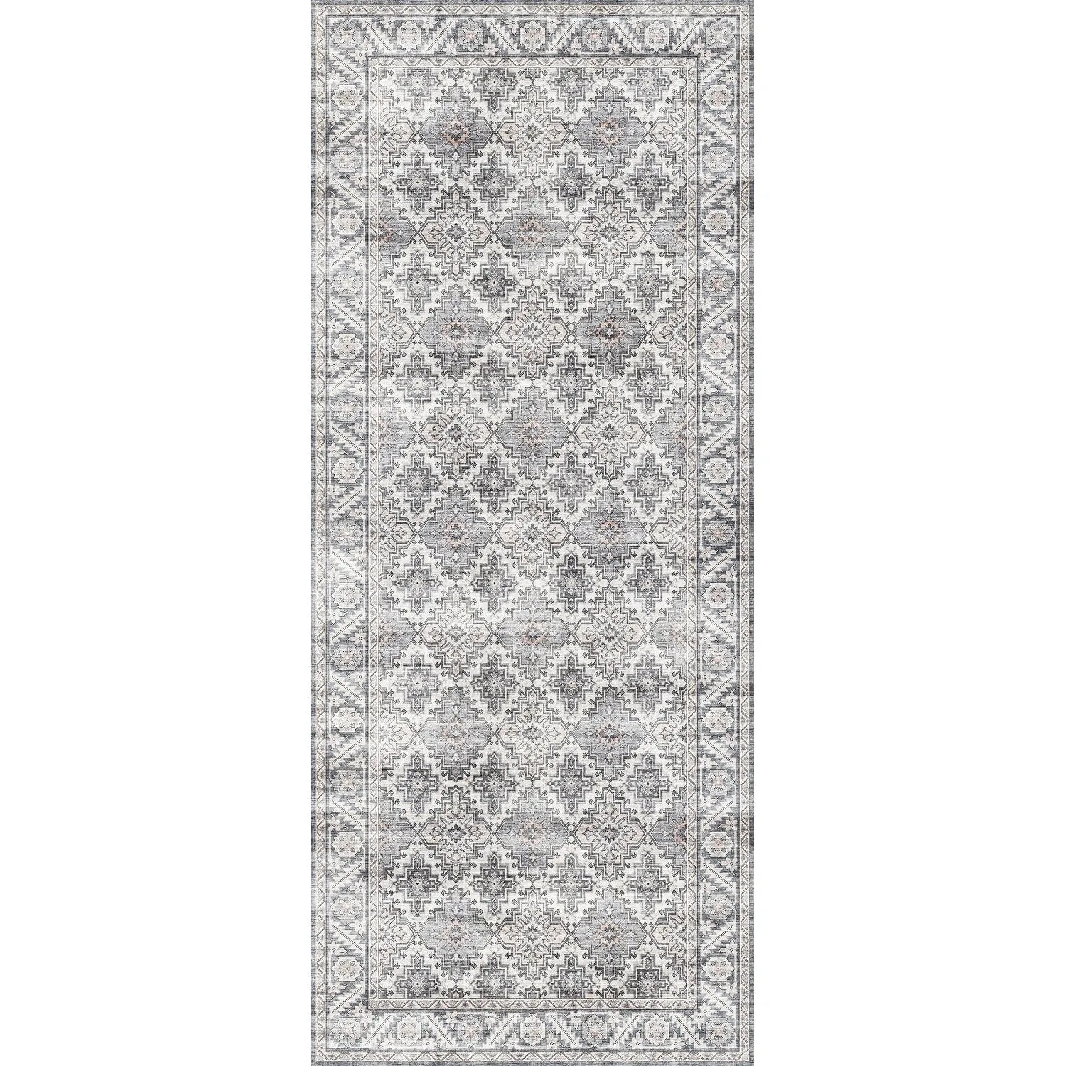 FH Home Machine Washable Area Rug - Stain Resistant Non-Shed Eco-Friendly