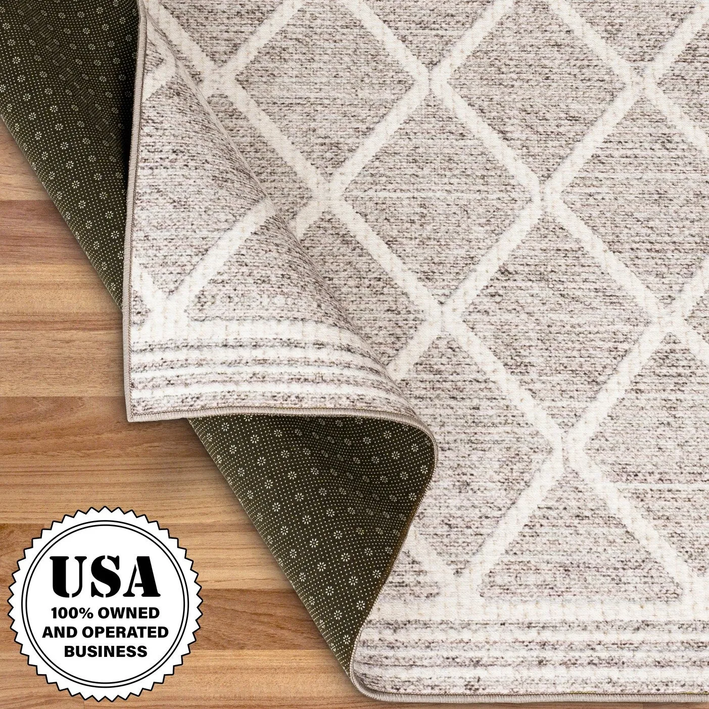 FH Home Machine Washable Area Rug - Stain Resistant Non-Shed Eco-Friendly
