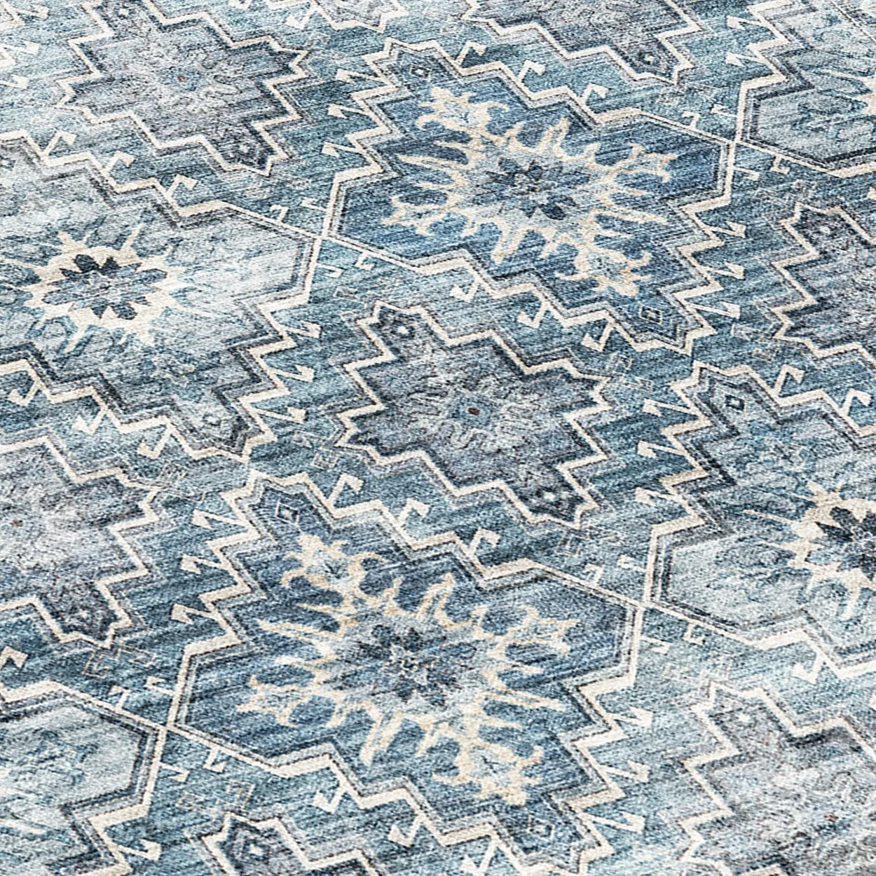 FH Home Machine Washable Area Rug - Stain Resistant Non-Shed Eco-Friendly