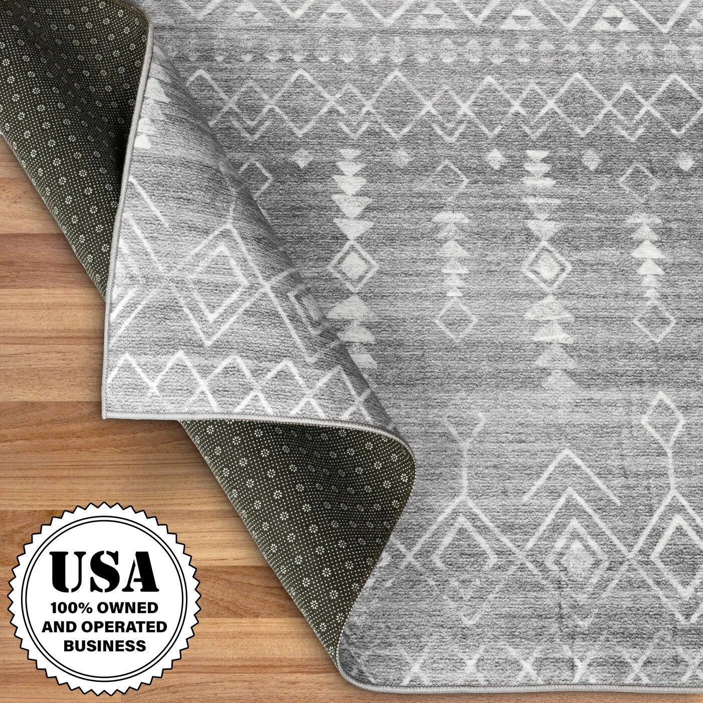 FH Home Machine Washable Area Rug - Stain Resistant Non-Shed Eco-Friendly