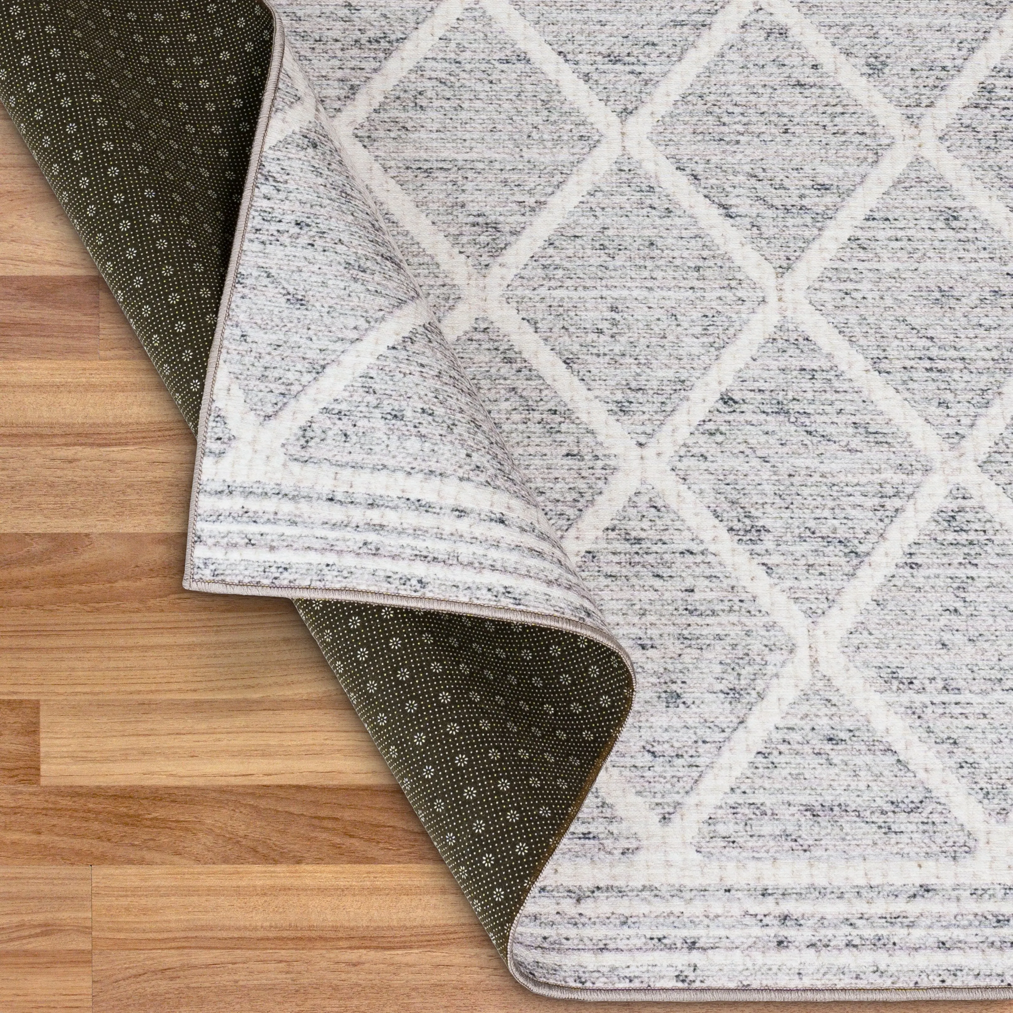 FH Home Machine Washable Area Rug - Stain Resistant Non-Shed Eco-Friendly