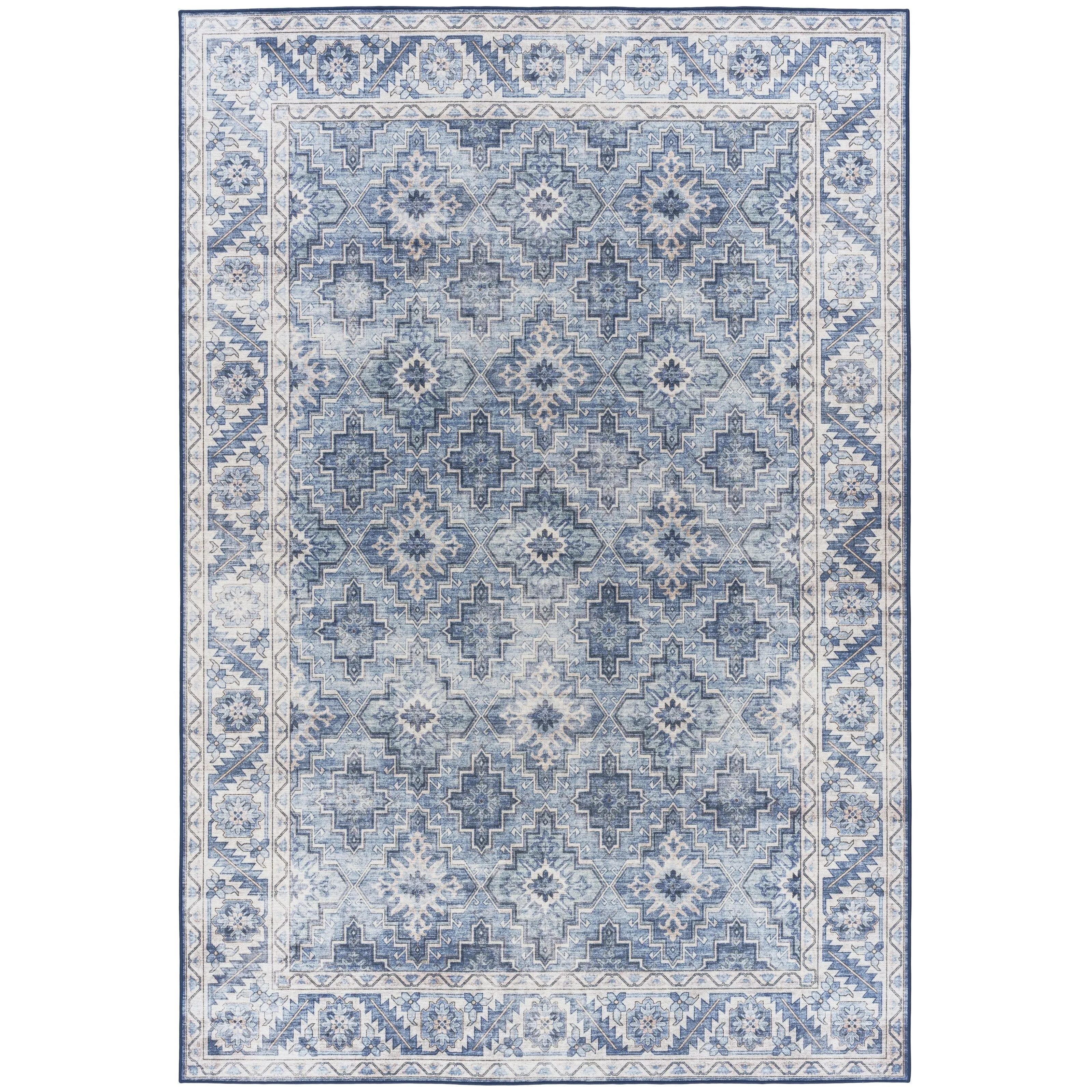 FH Home Machine Washable Area Rug - Stain Resistant Non-Shed Eco-Friendly