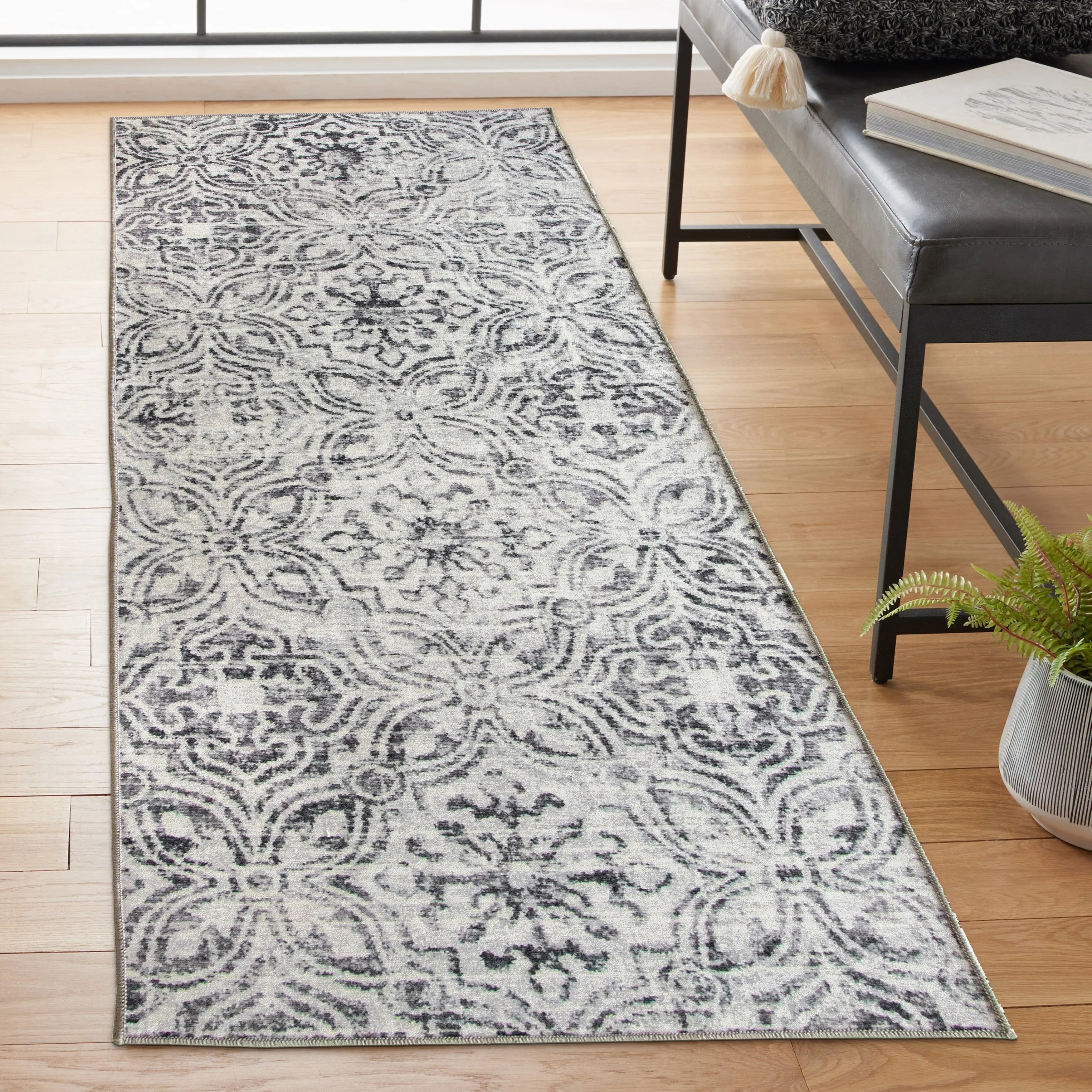 FH Home Machine Washable Area Rug - Stain Resistant Non-Shed Eco-Friendly